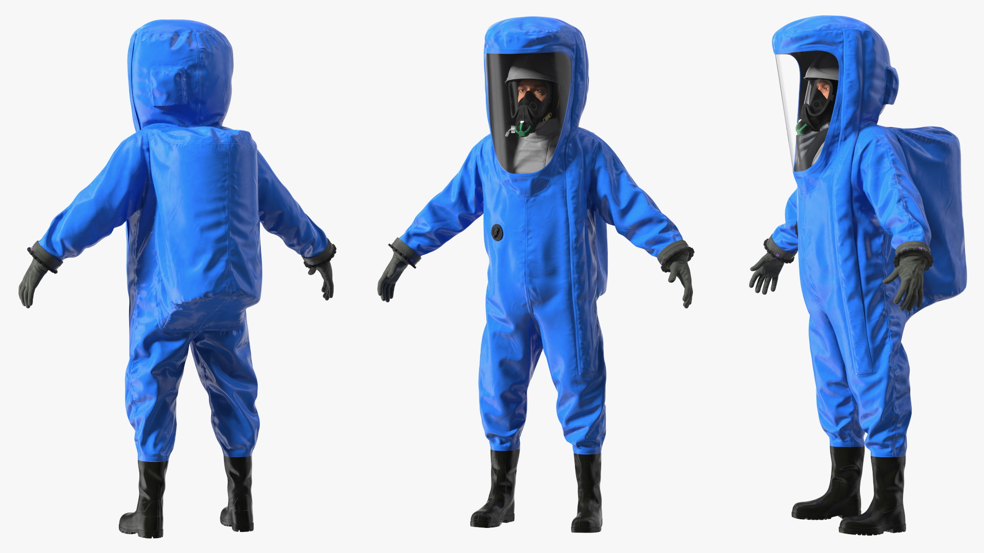 3D Fully Encapsulating Chemical Protection Suit T-Pose