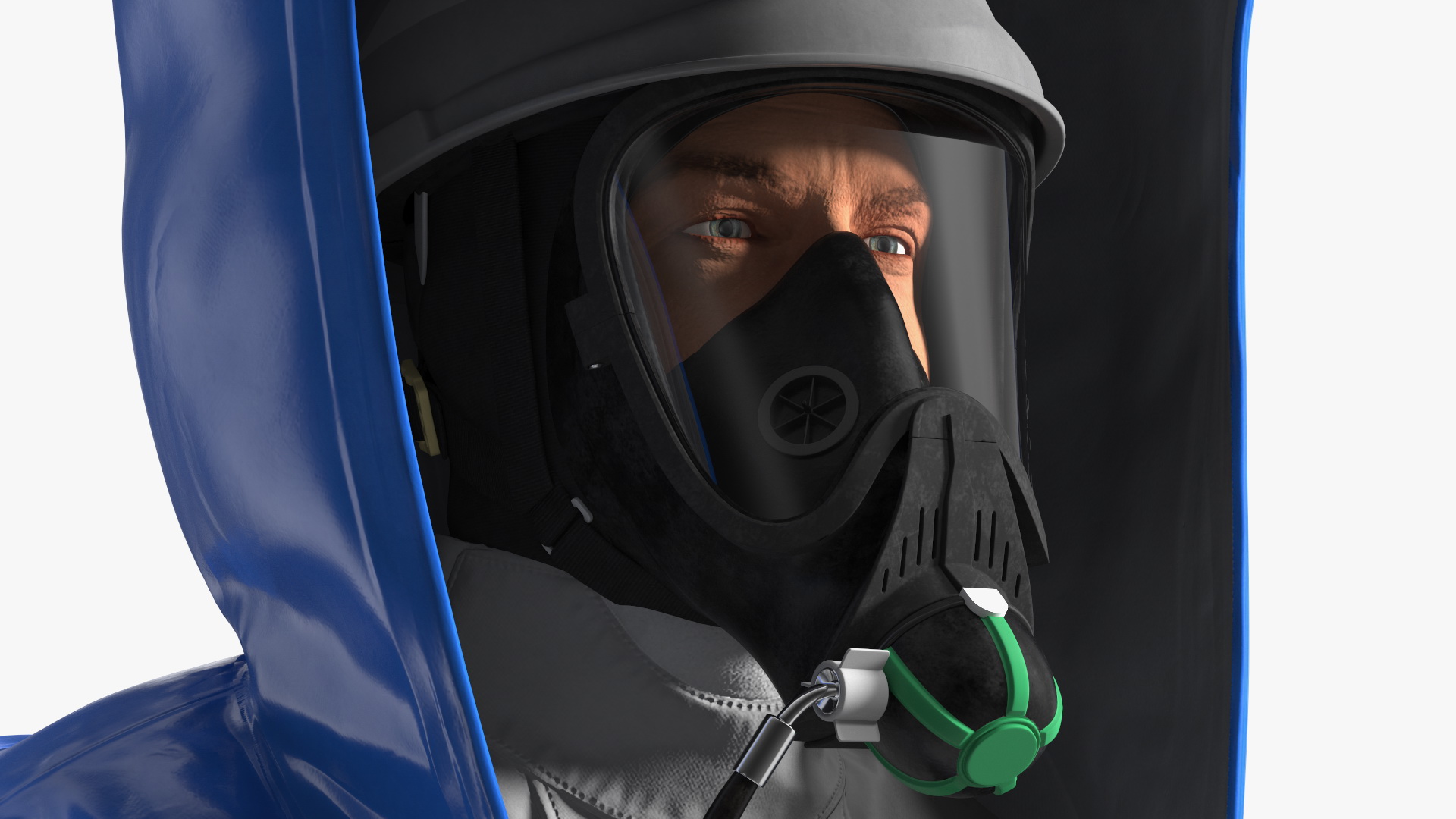 3D Fully Encapsulating Chemical Protection Suit T-Pose
