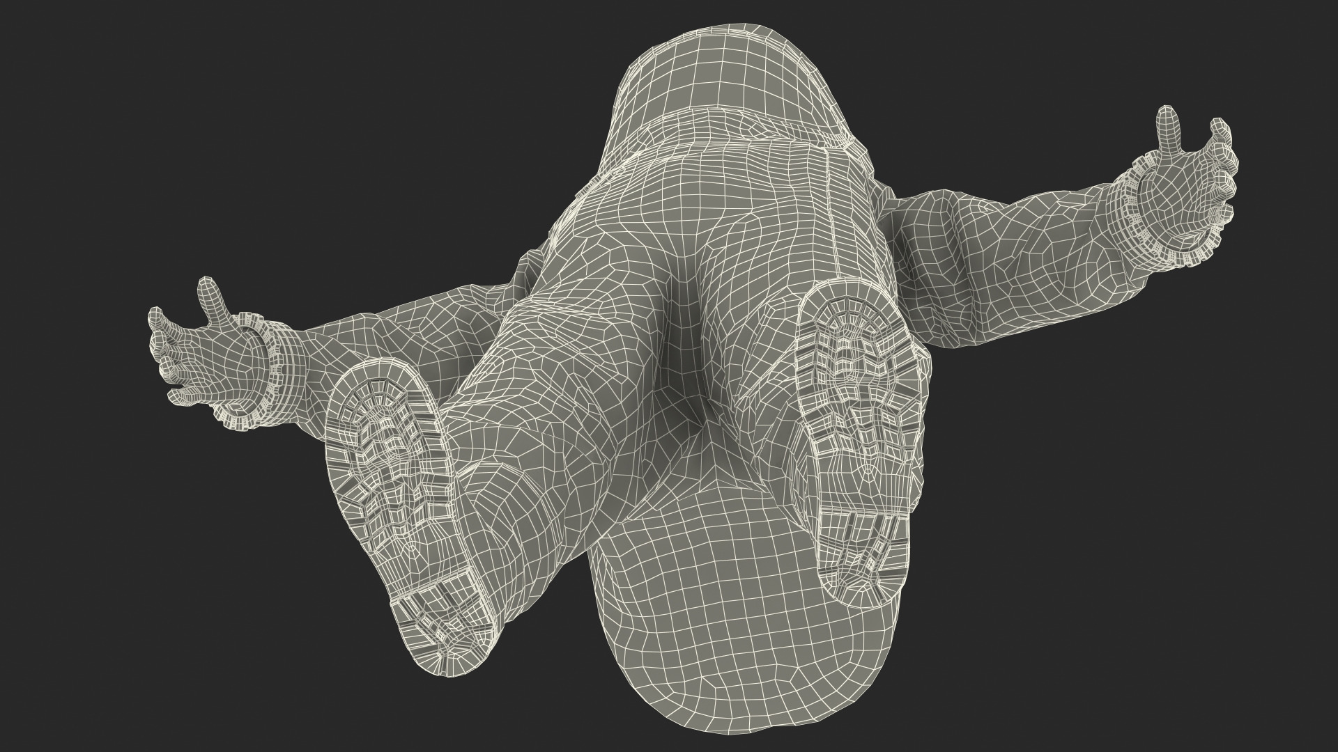 3D Fully Encapsulating Chemical Protection Suit T-Pose