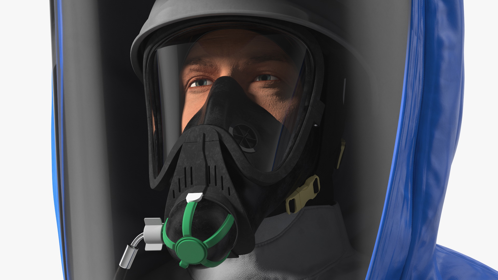 3D Fully Encapsulating Chemical Protection Suit T-Pose
