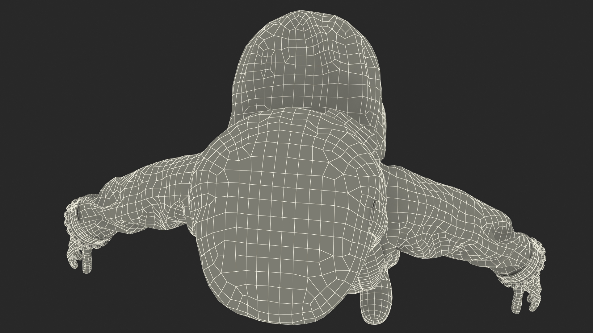 3D Fully Encapsulating Chemical Protection Suit T-Pose