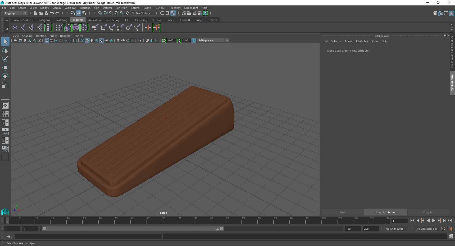 3D Door Wedge Brown