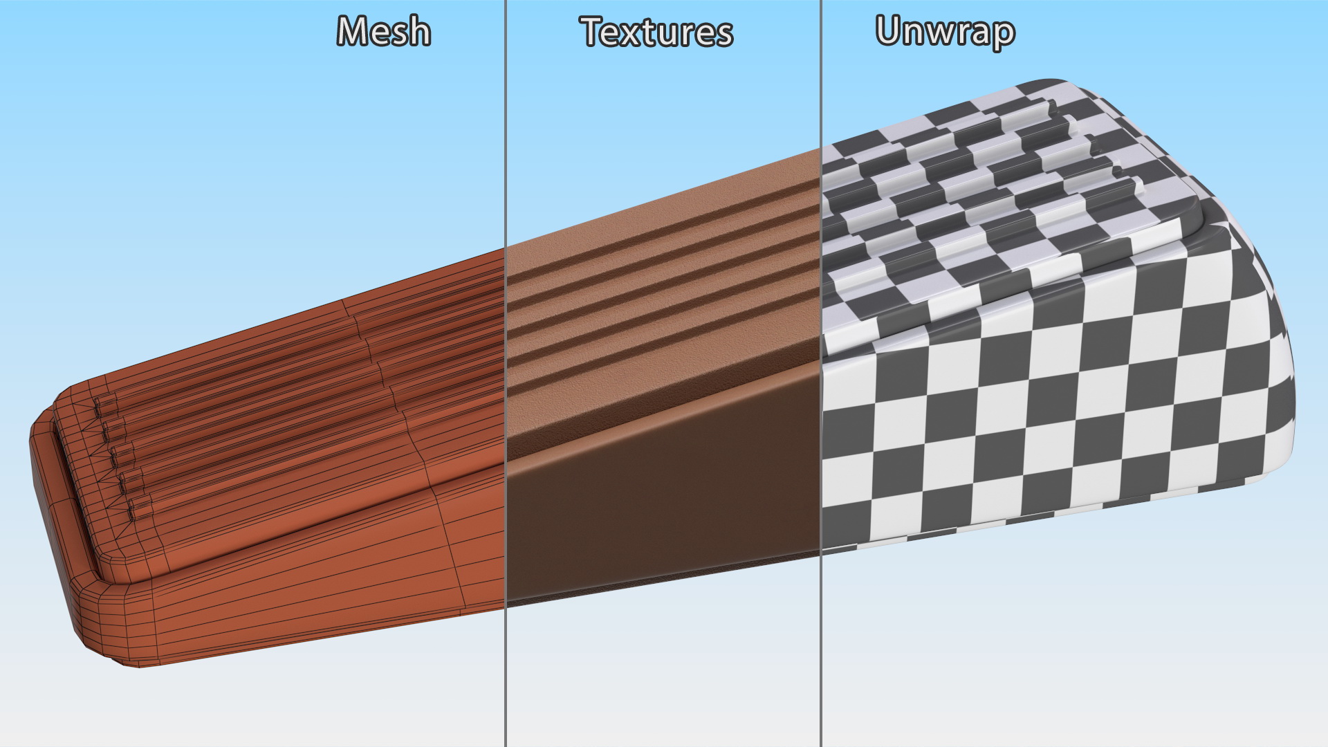 3D Door Wedge Brown
