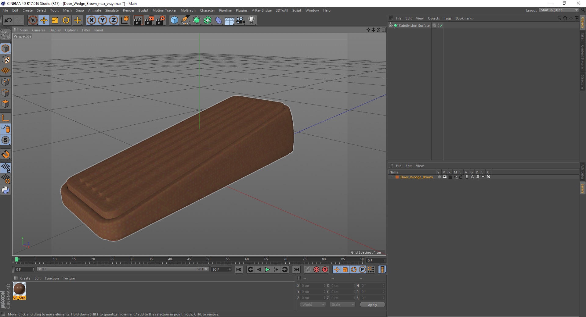 3D Door Wedge Brown