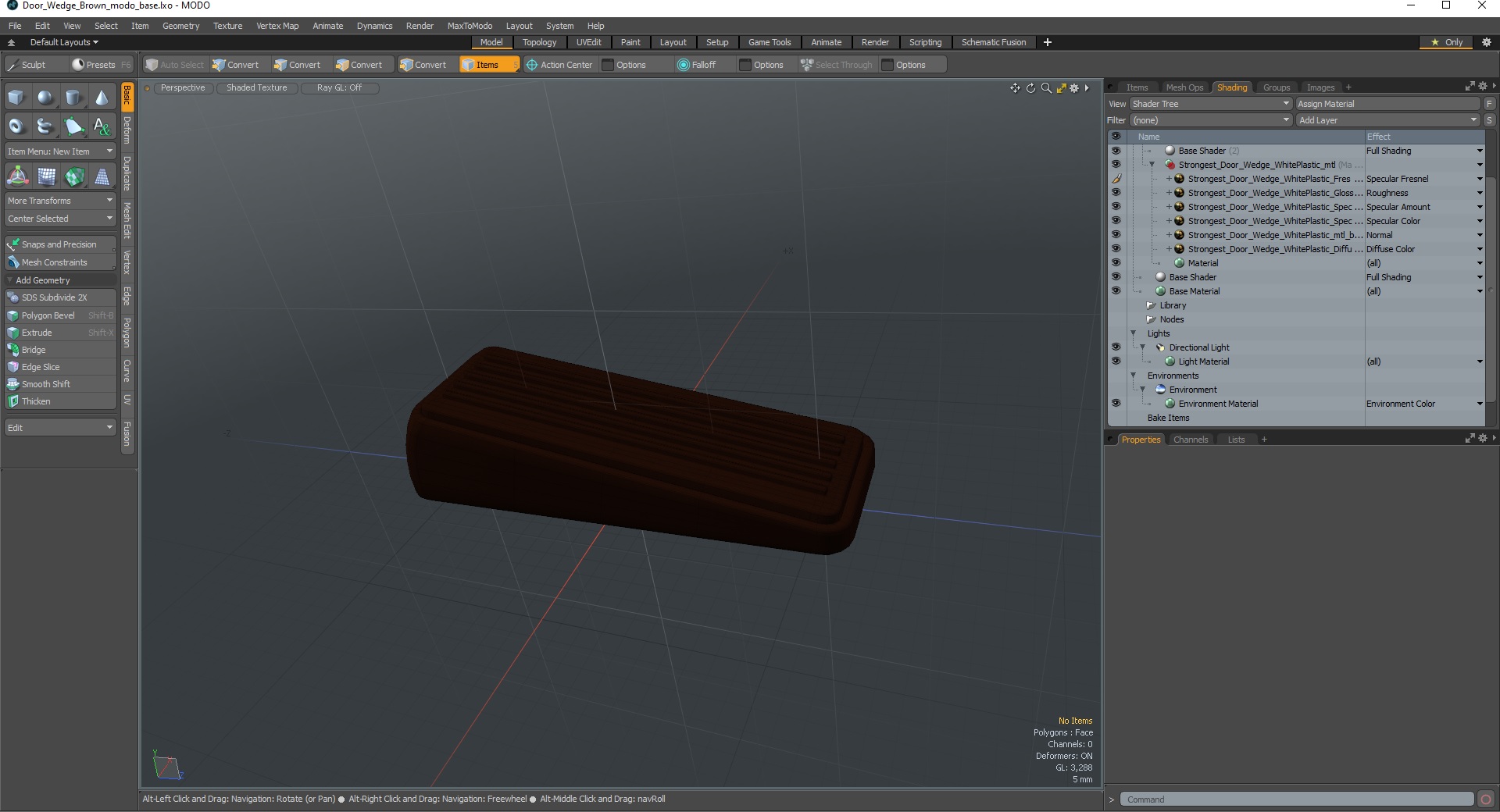 3D Door Wedge Brown