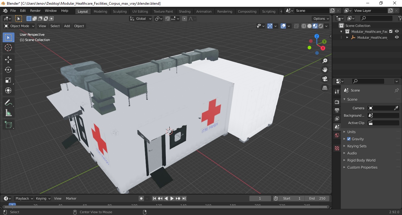 3D Modular Healthcare Facilities Corpus