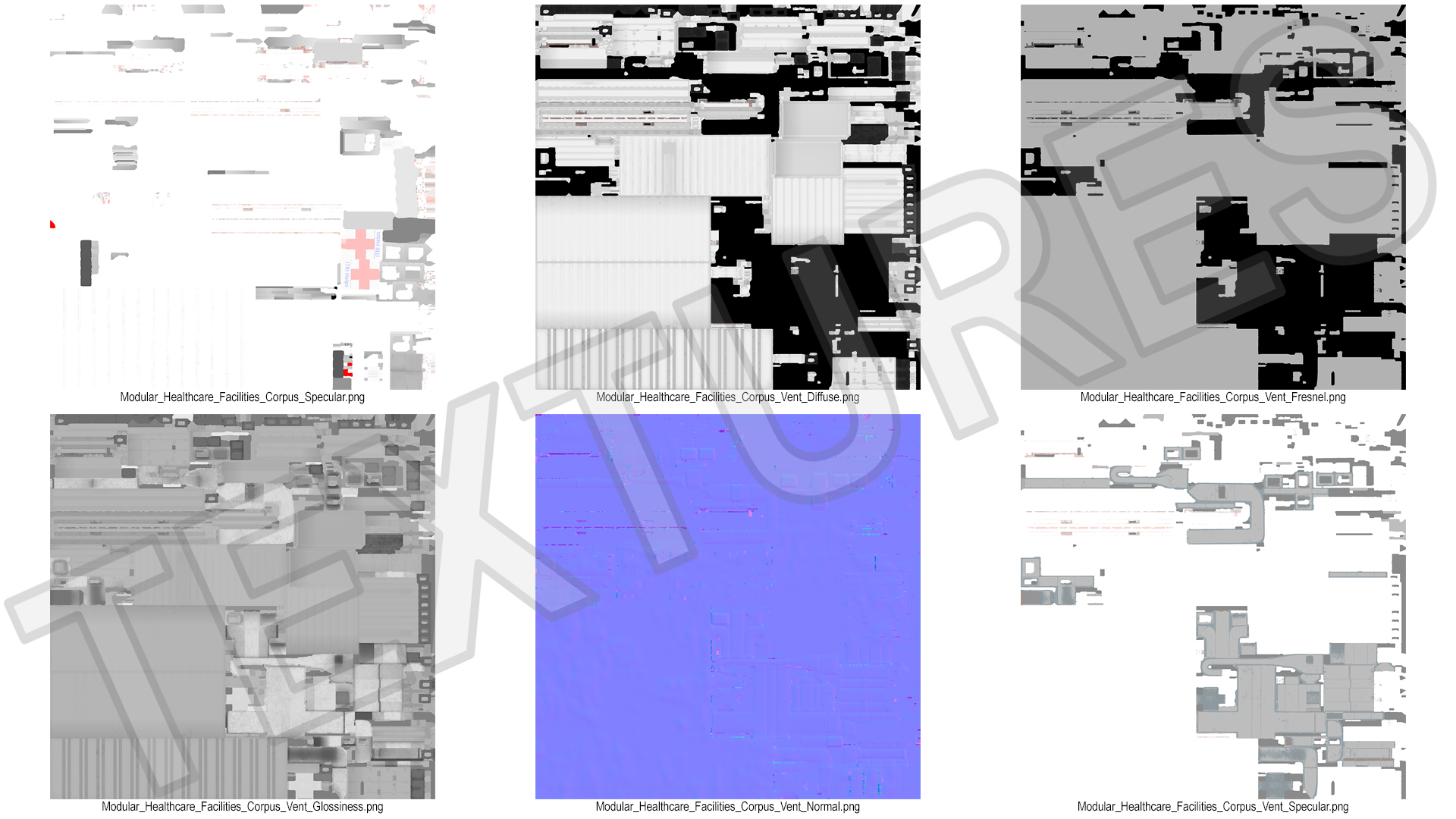 3D Modular Healthcare Facilities Corpus