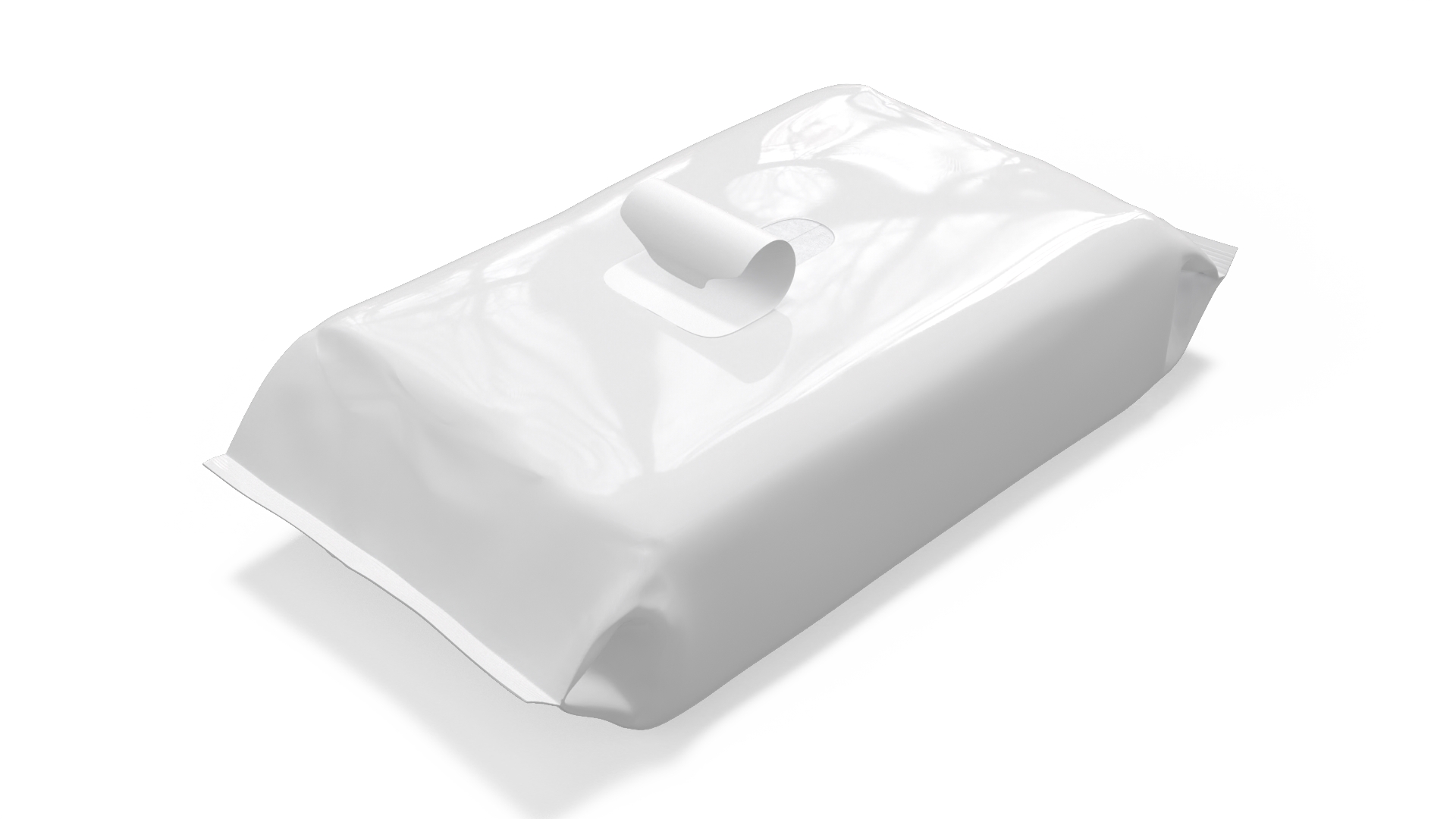 Opened Package of Wet Wipes 3D