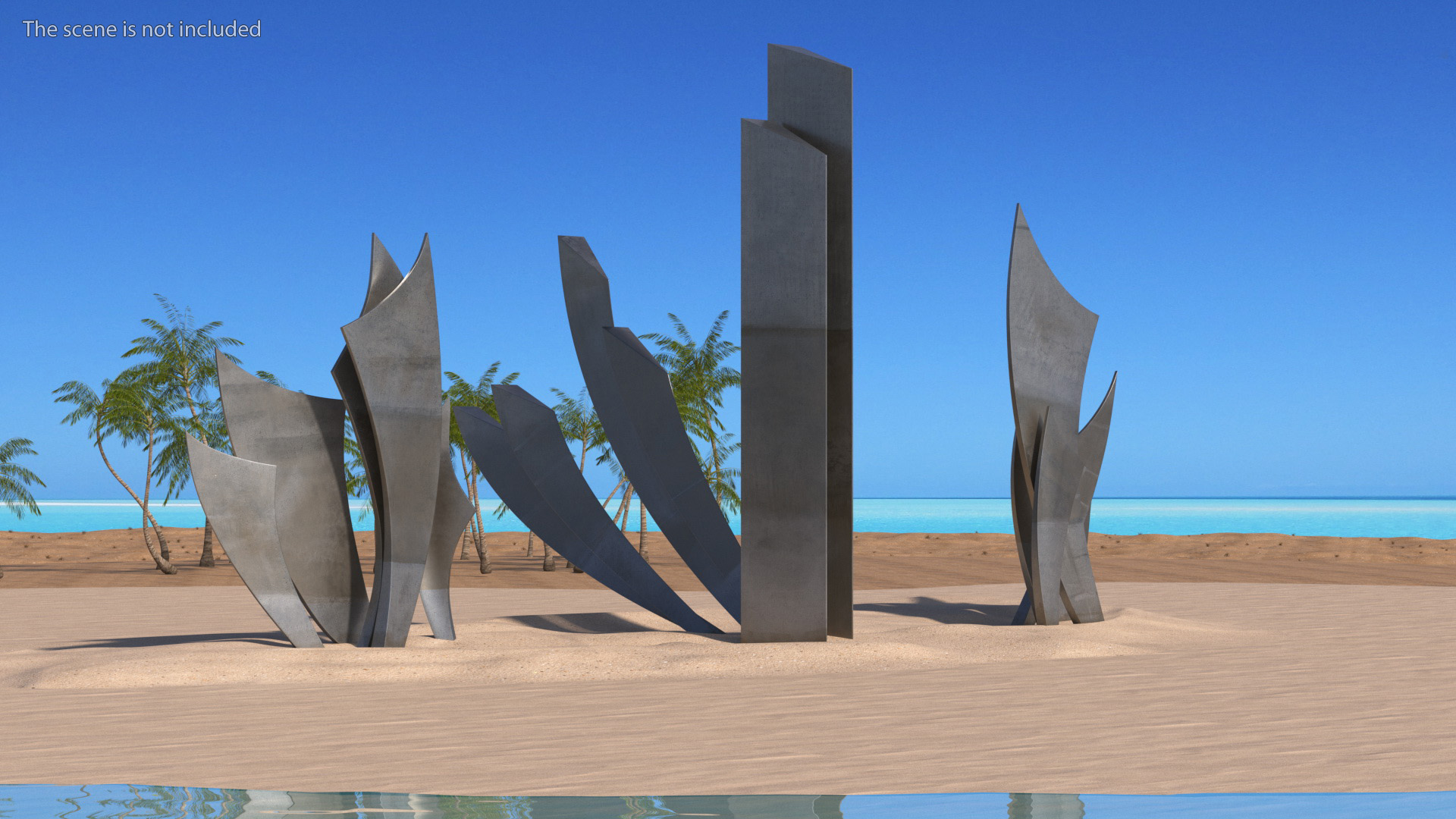 Les Braves Memorial on Sand 3D