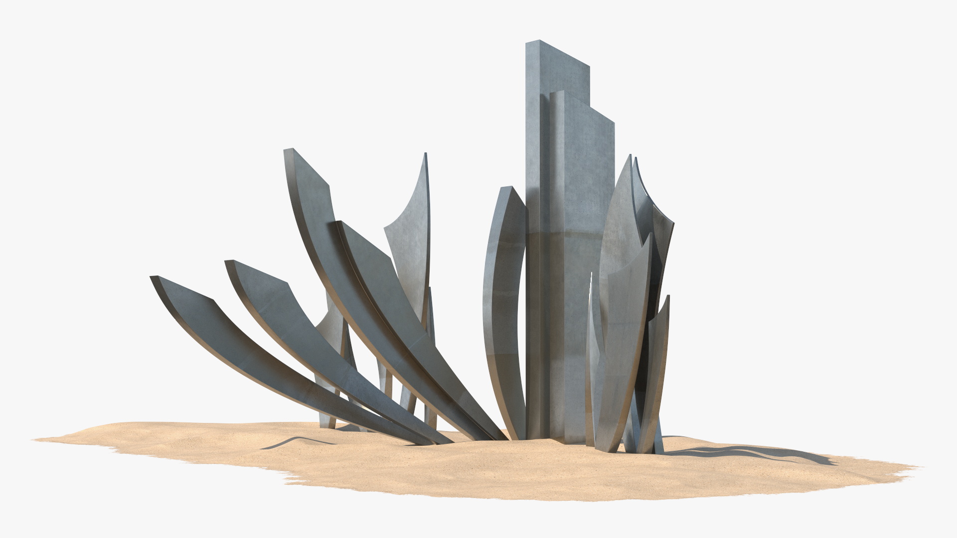 Les Braves Memorial on Sand 3D