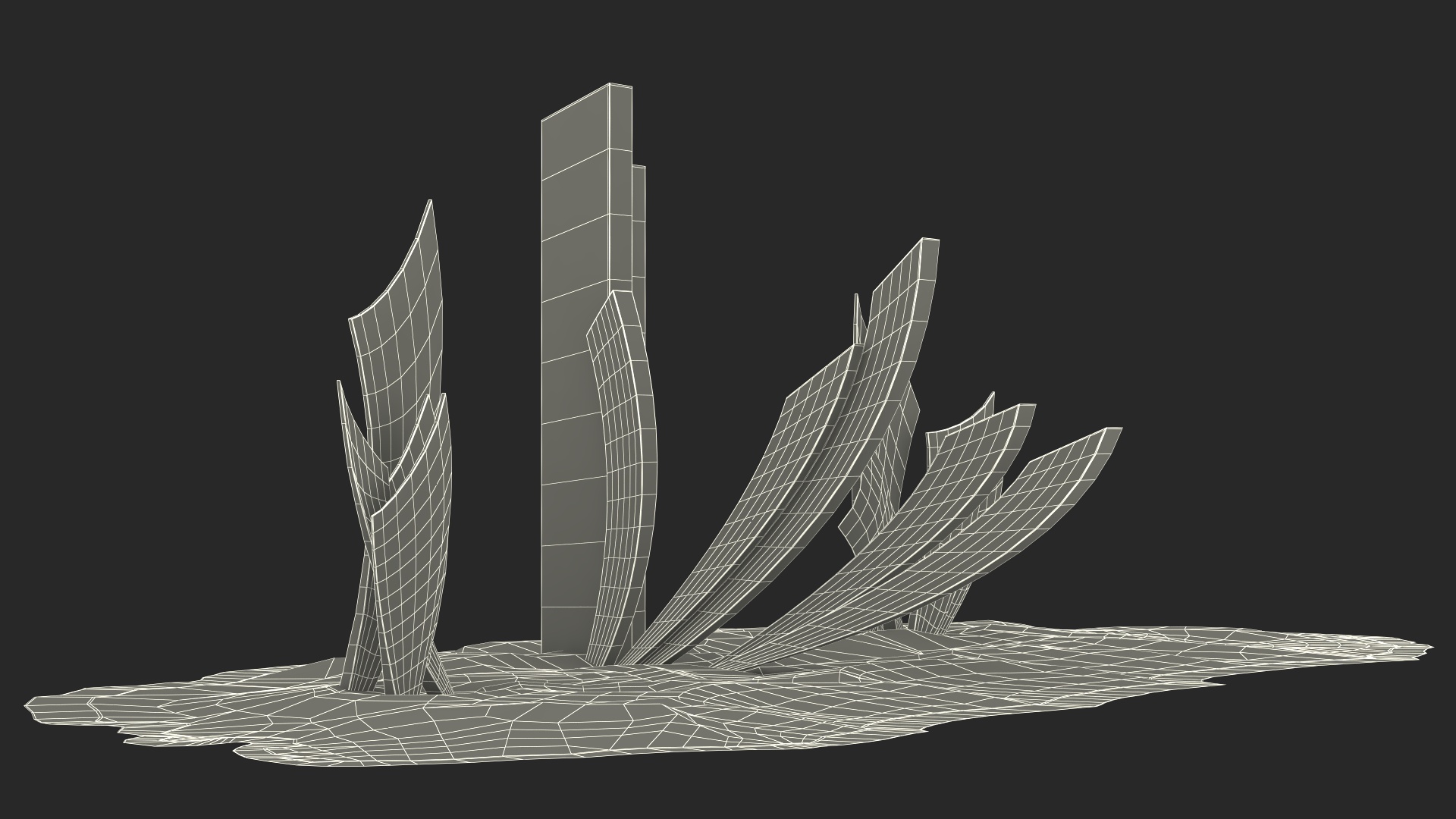Les Braves Memorial on Sand 3D