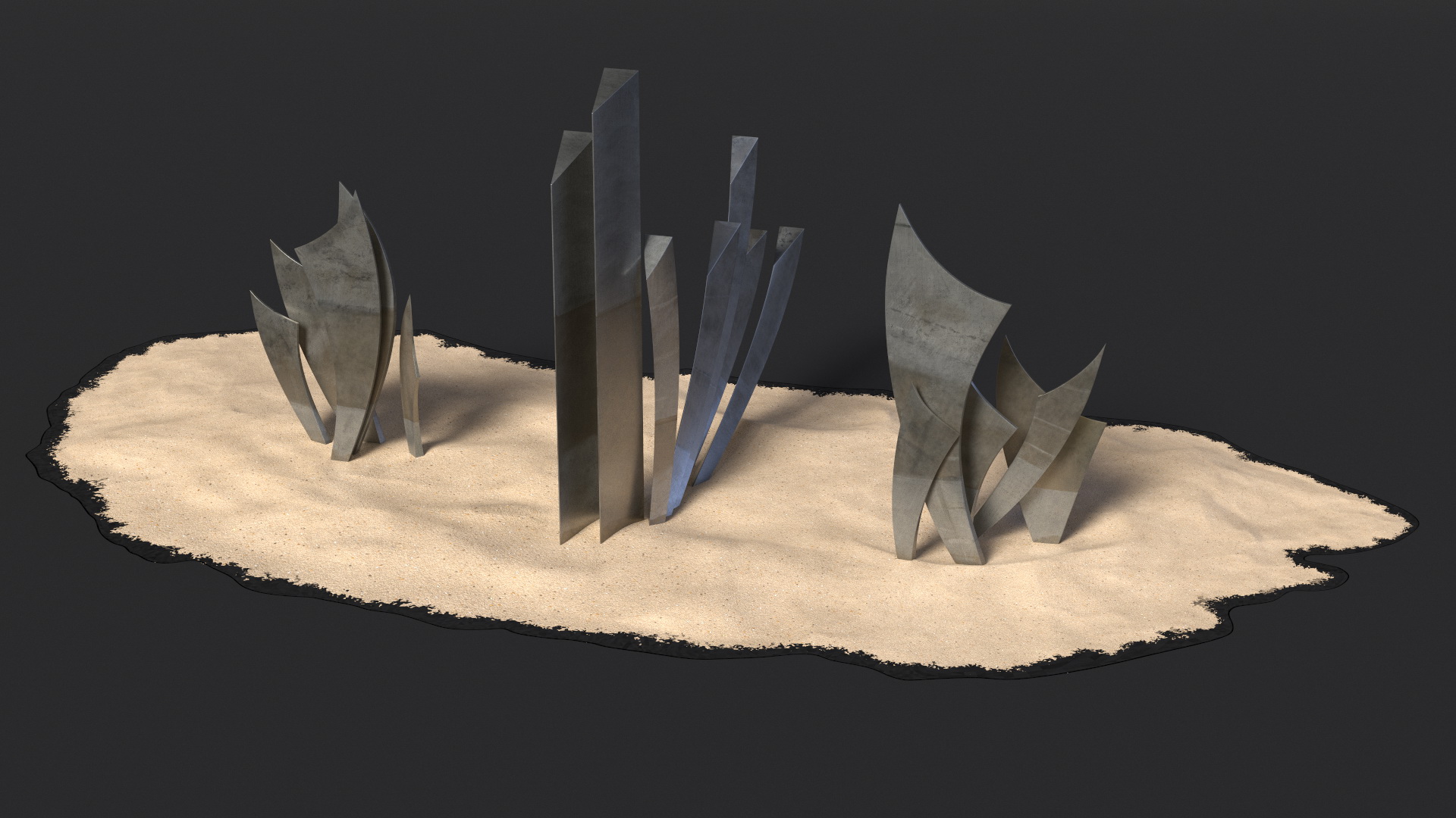 Les Braves Memorial on Sand 3D