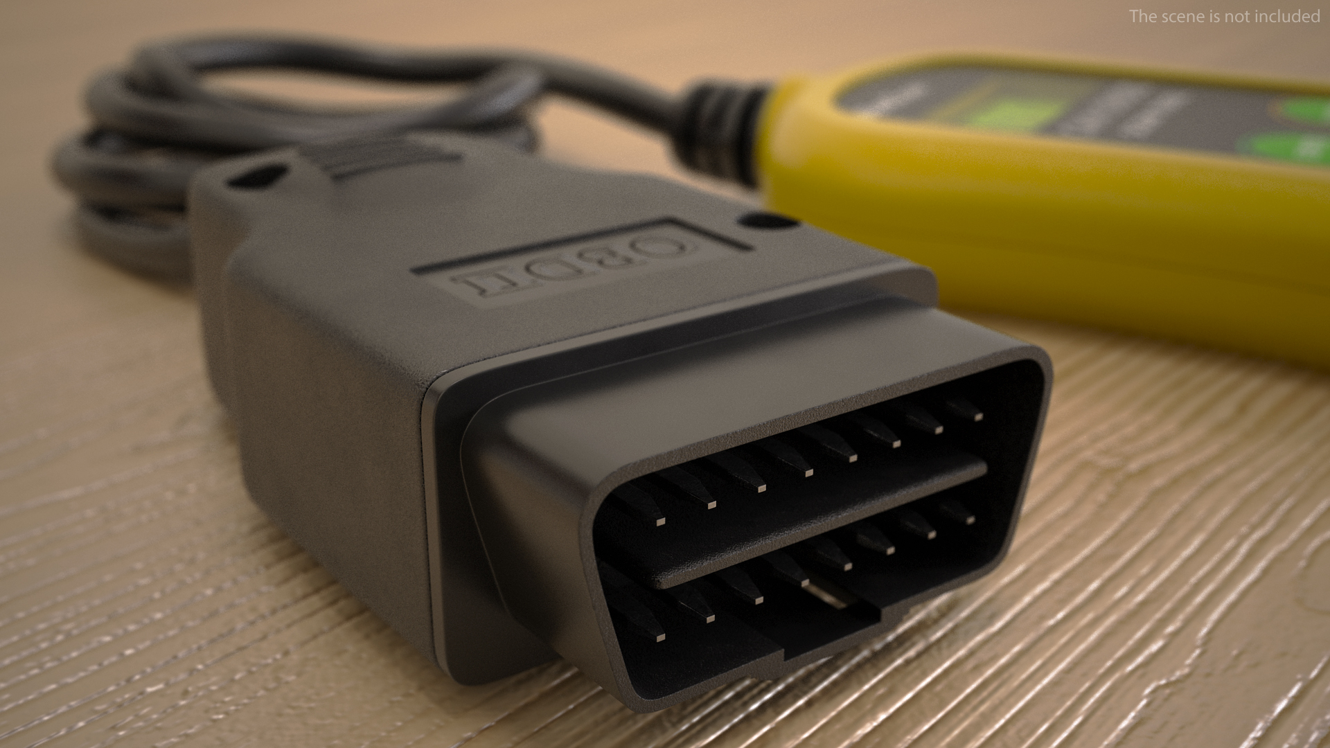 3D OBD2 Code Reader Yellow model