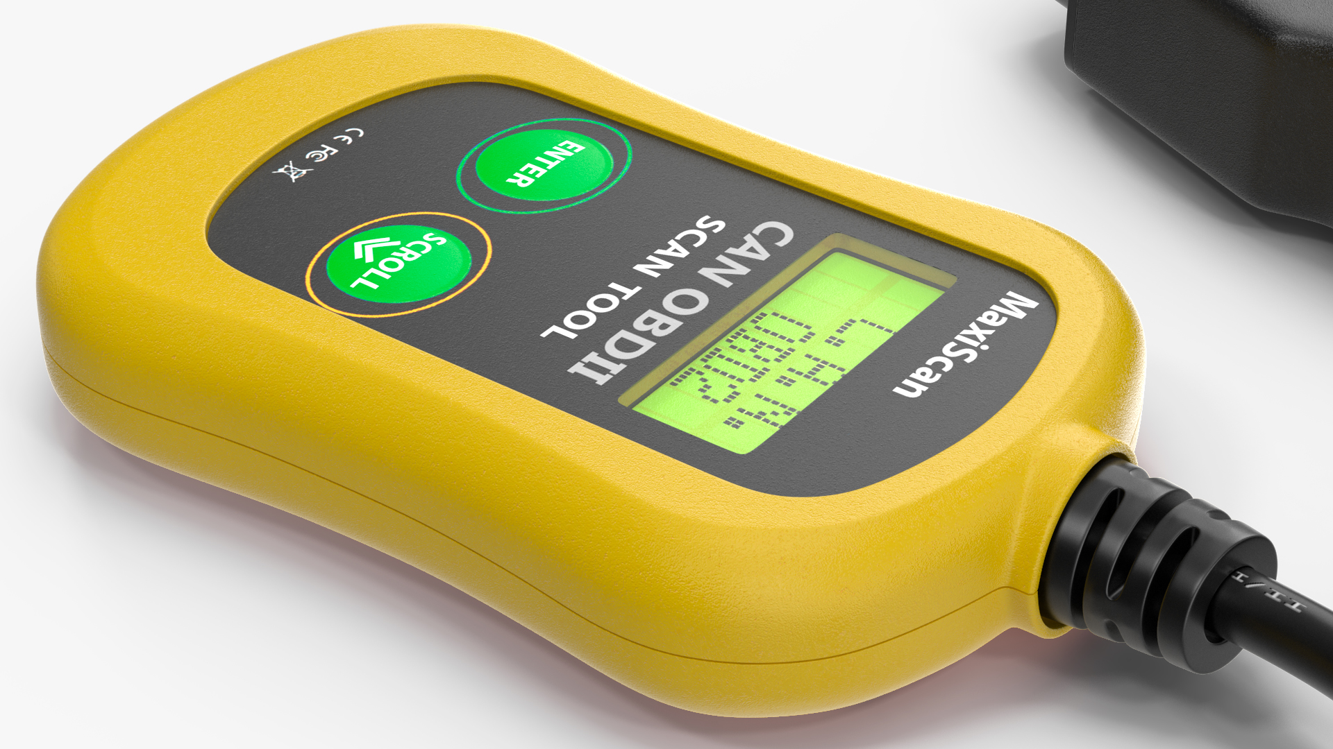 3D OBD2 Code Reader Yellow model