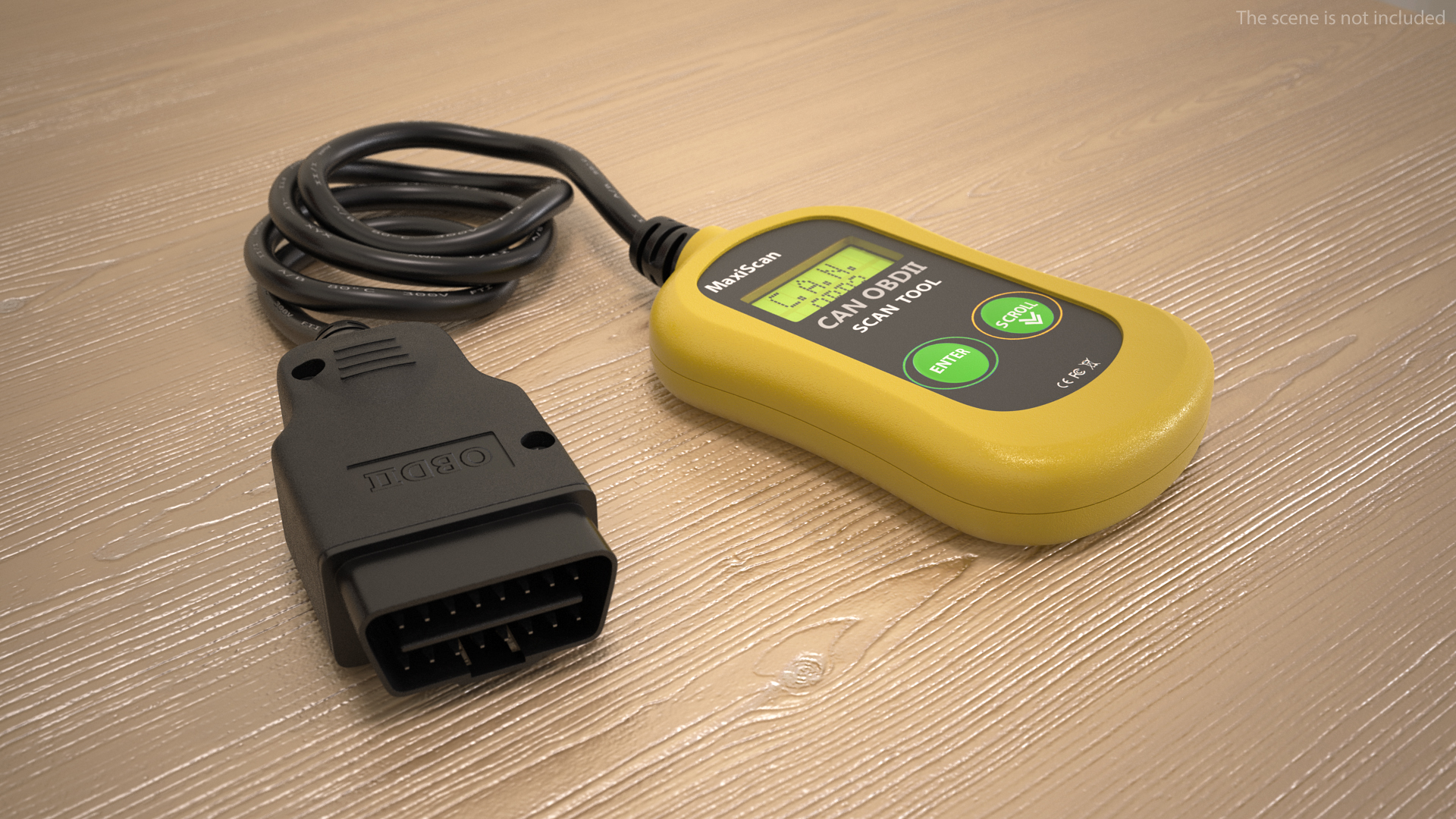 3D OBD2 Code Reader Yellow model
