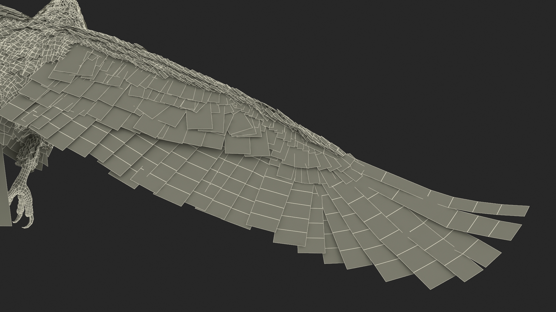 Realistic Flying Gurney Eagle 3D model