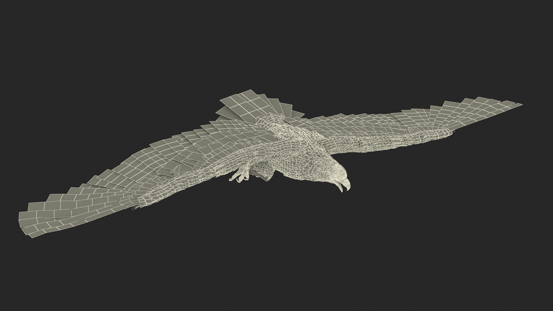 Realistic Flying Gurney Eagle 3D model