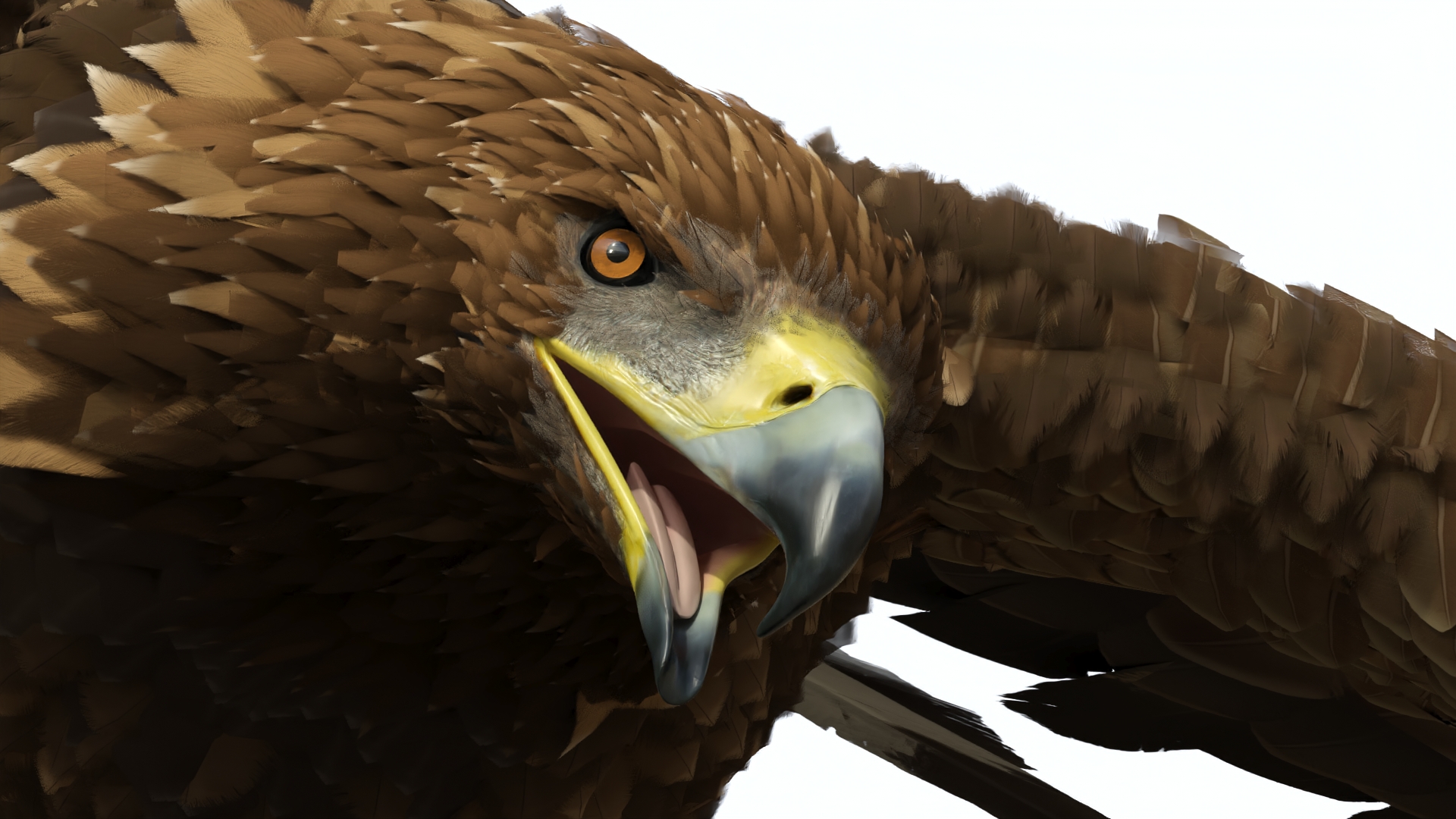 Realistic Flying Gurney Eagle 3D model