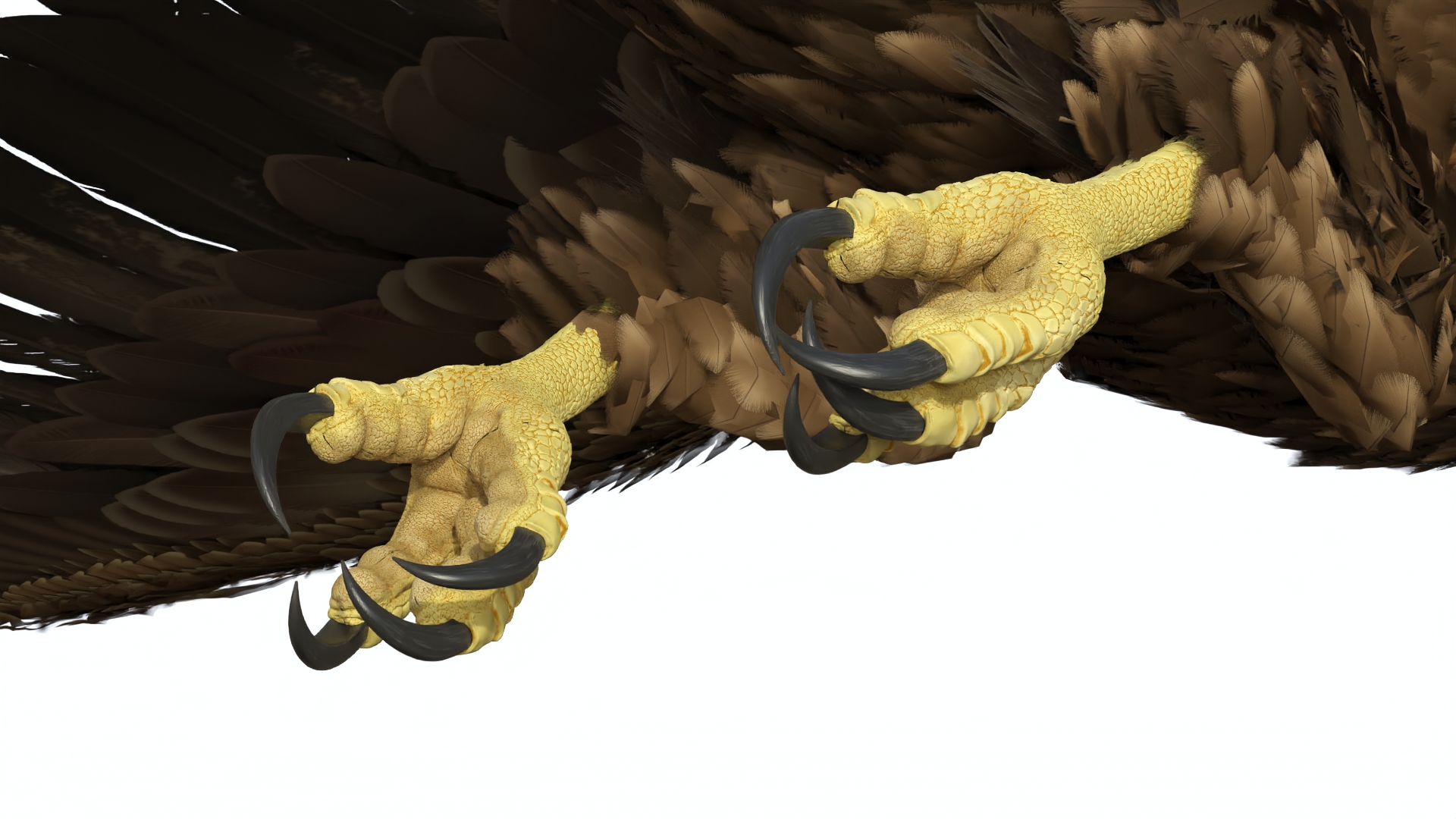 Realistic Flying Gurney Eagle 3D model