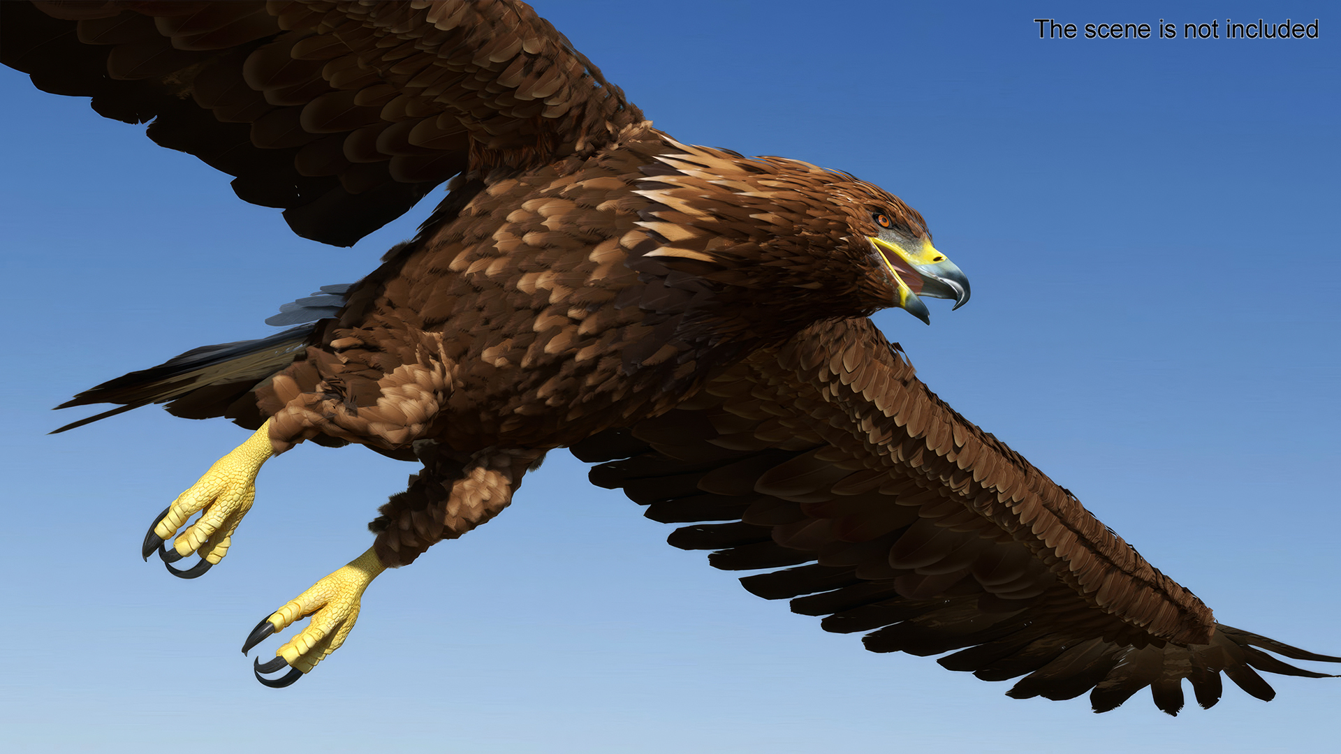 Realistic Flying Gurney Eagle 3D model