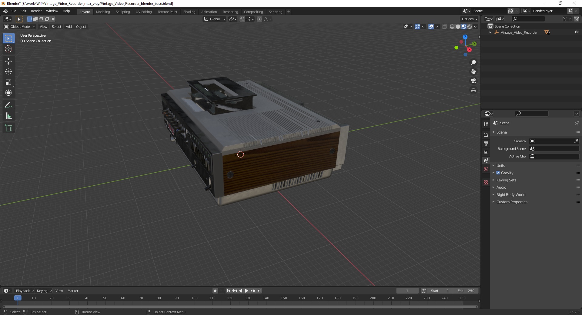 Vintage Video Recorder 3D