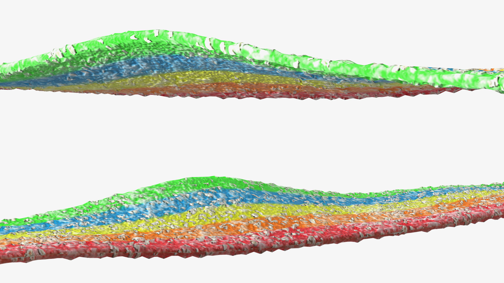 3D Multicolor Sugar Coated Licorice Candy Belt model