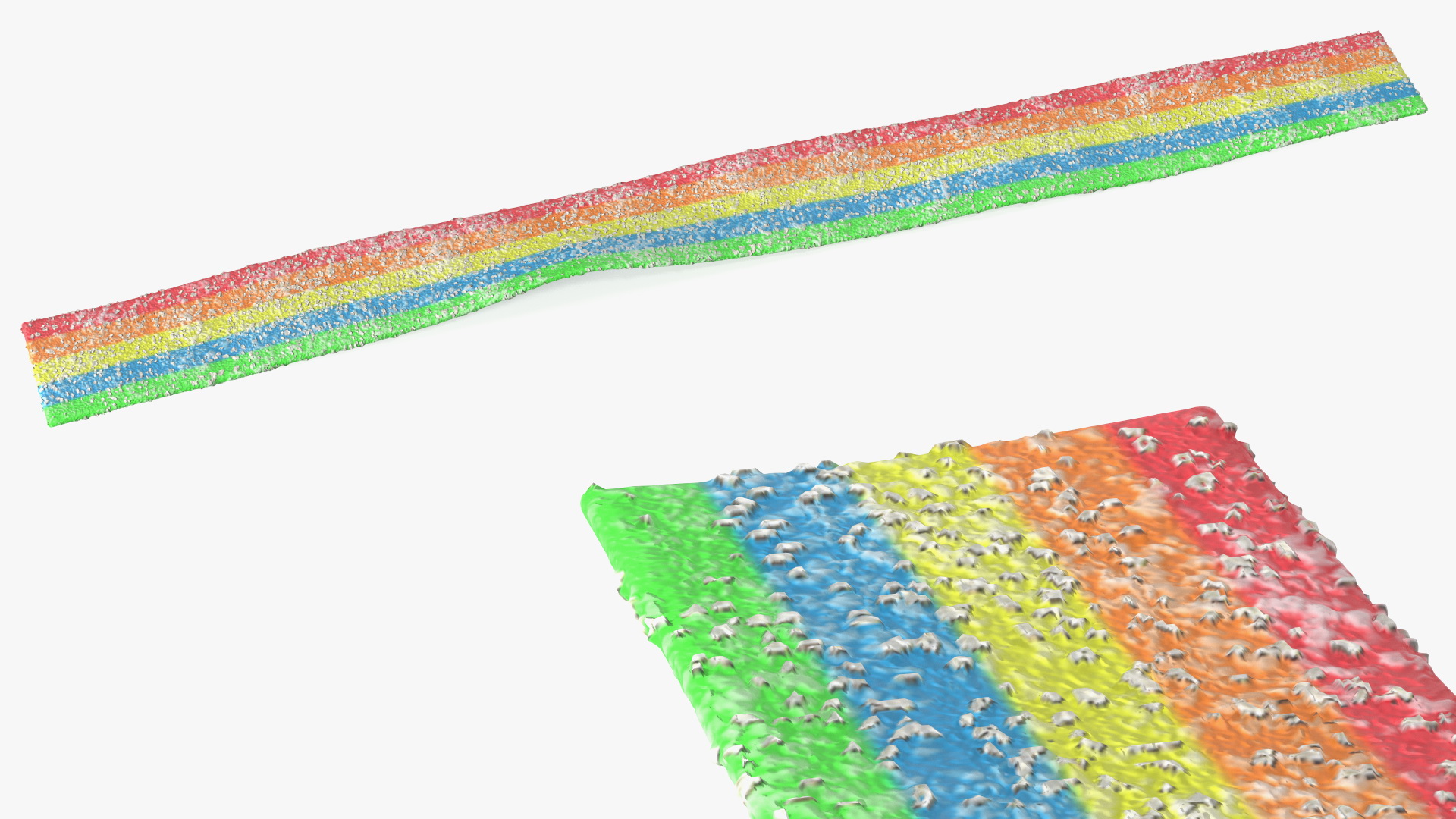 3D Multicolor Sugar Coated Licorice Candy Belt model