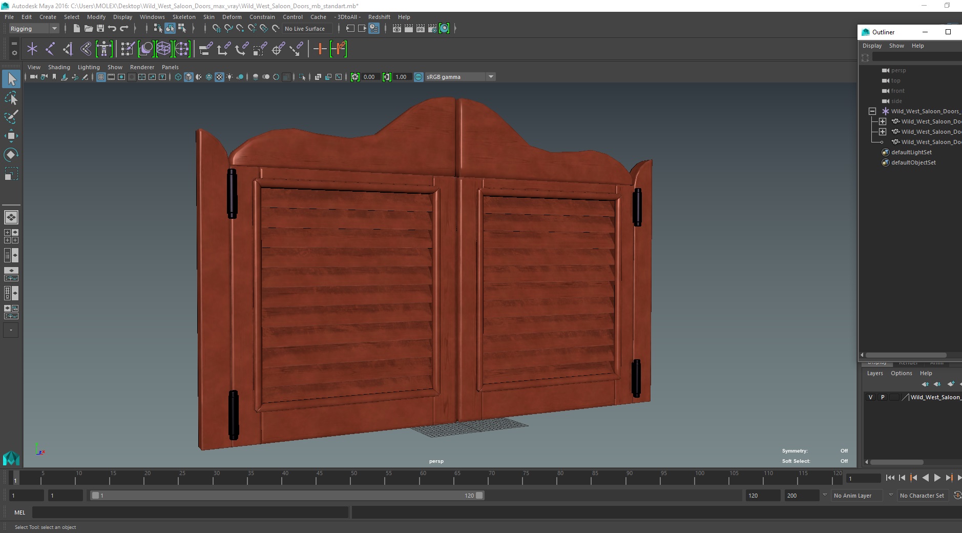 Wild West Saloon Doors 3D
