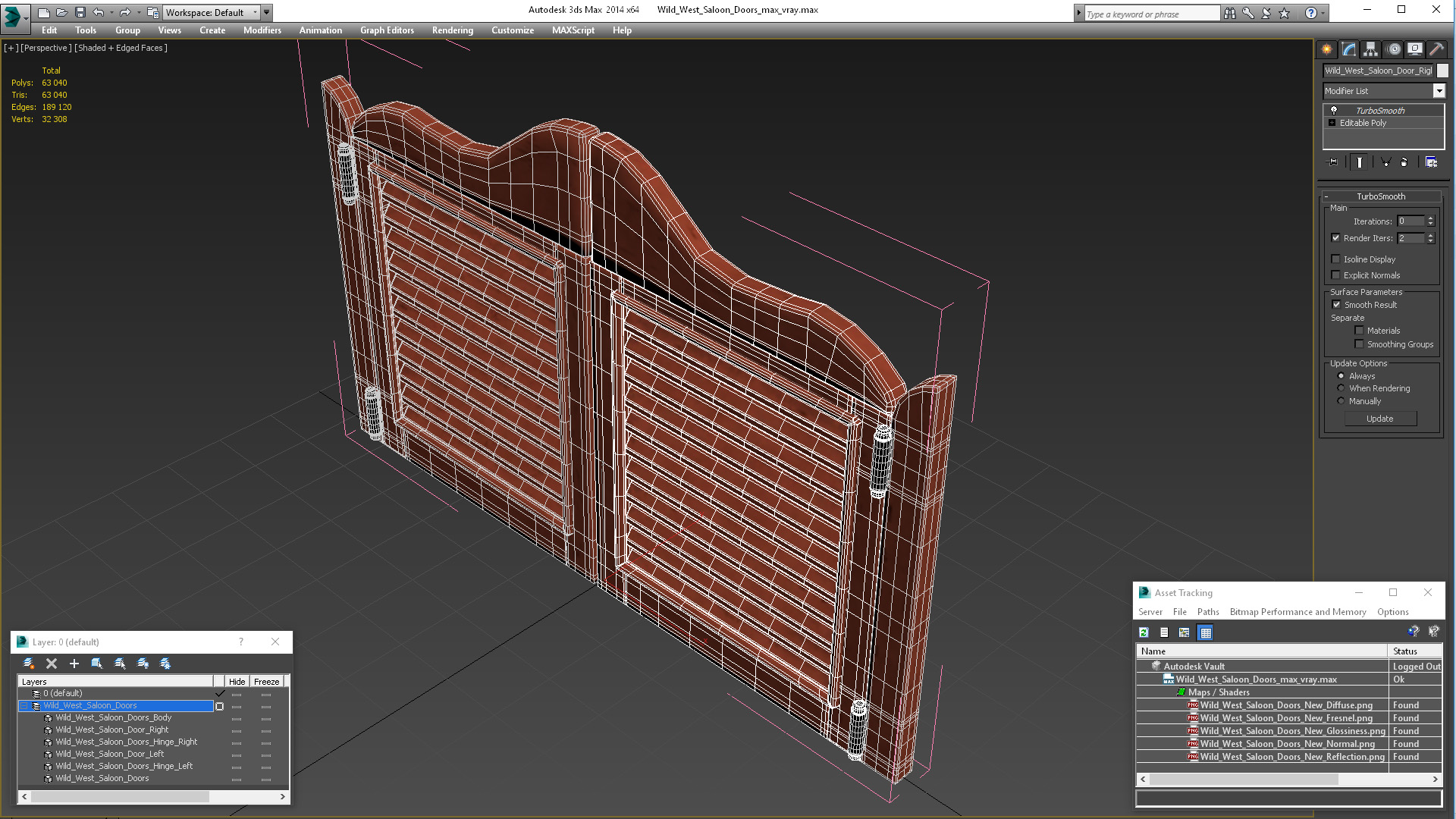 Wild West Saloon Doors 3D