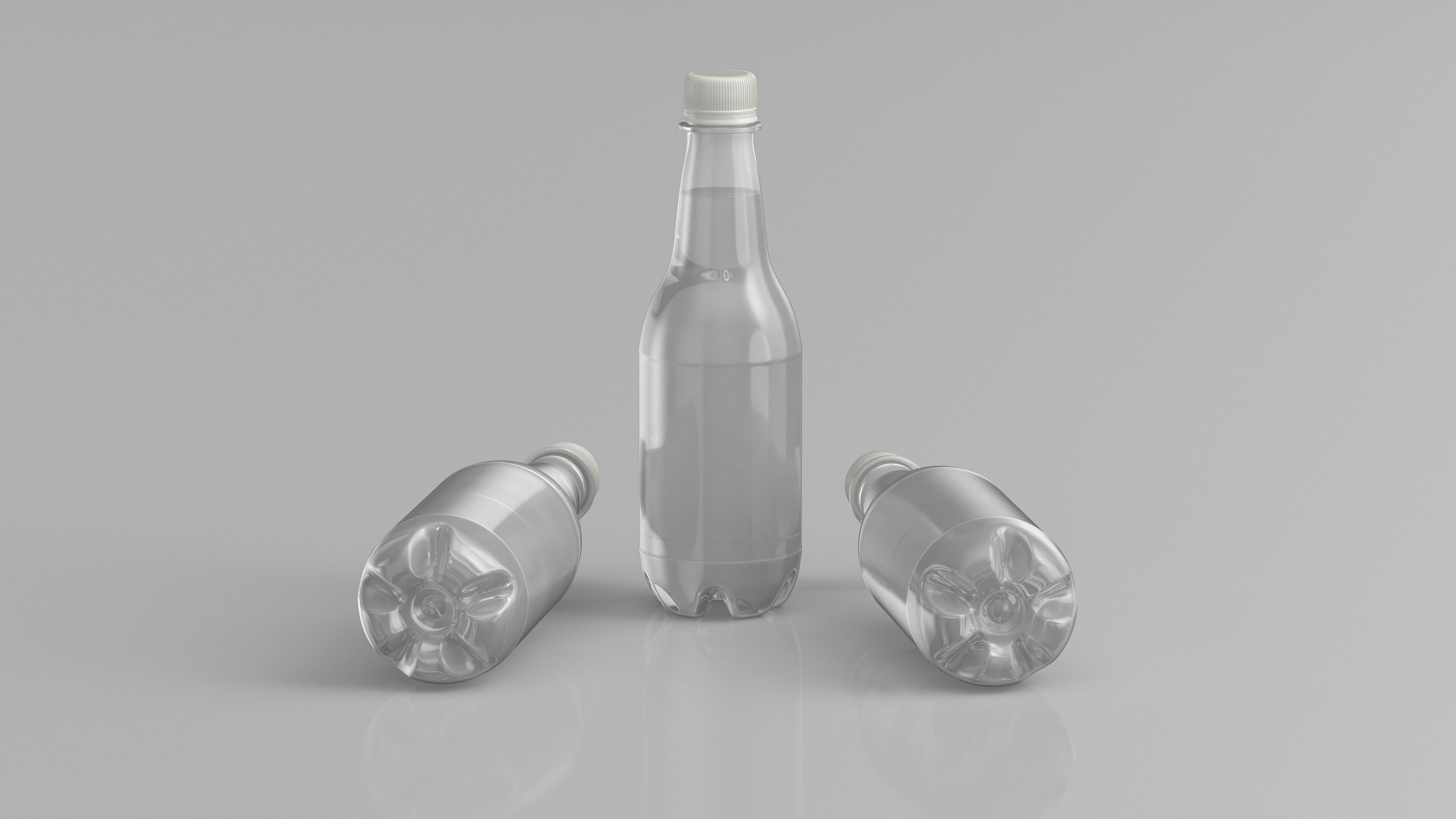 Small Plastic White Water Bottle 3D