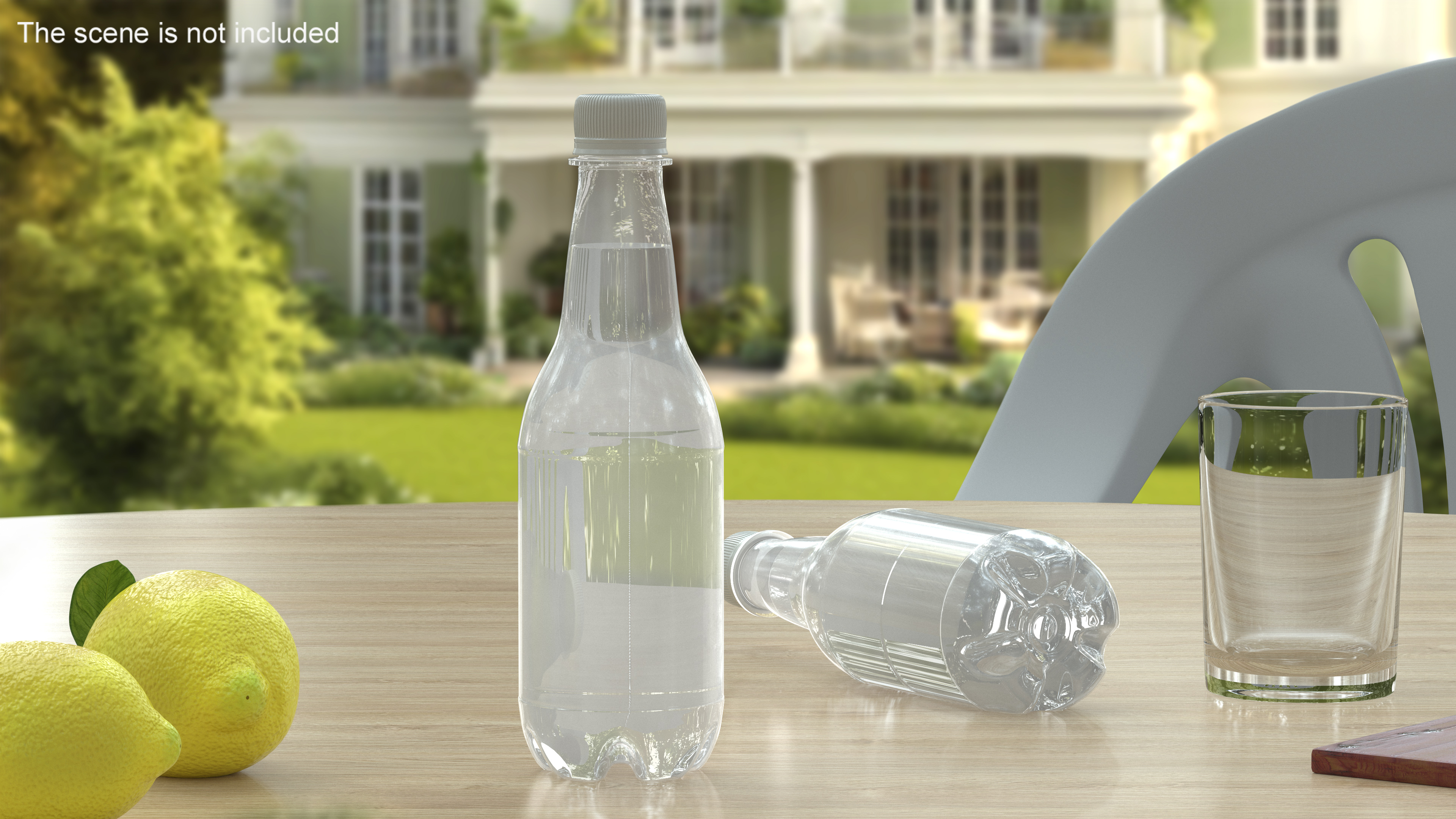 Small Plastic White Water Bottle 3D