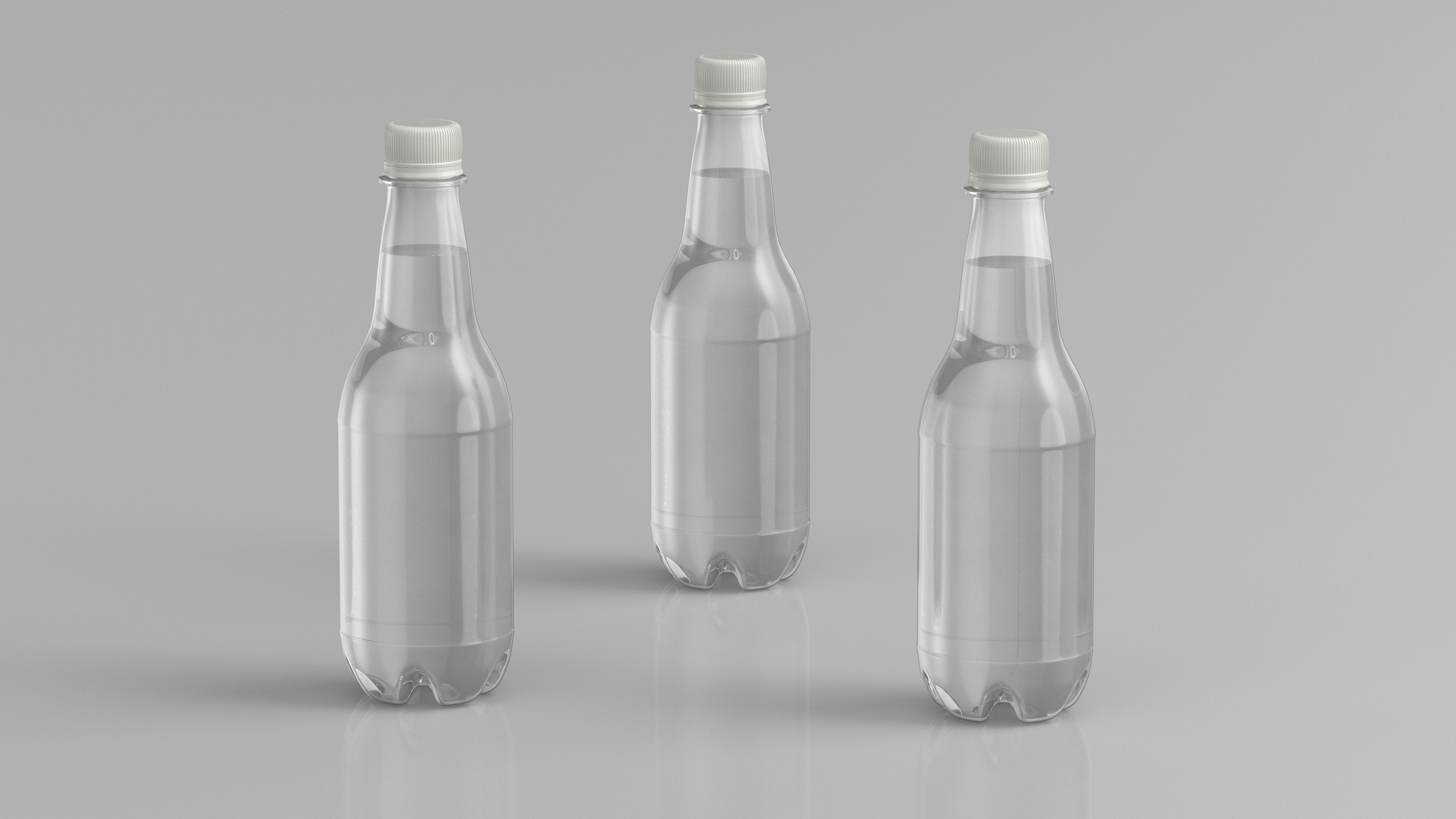 Small Plastic White Water Bottle 3D