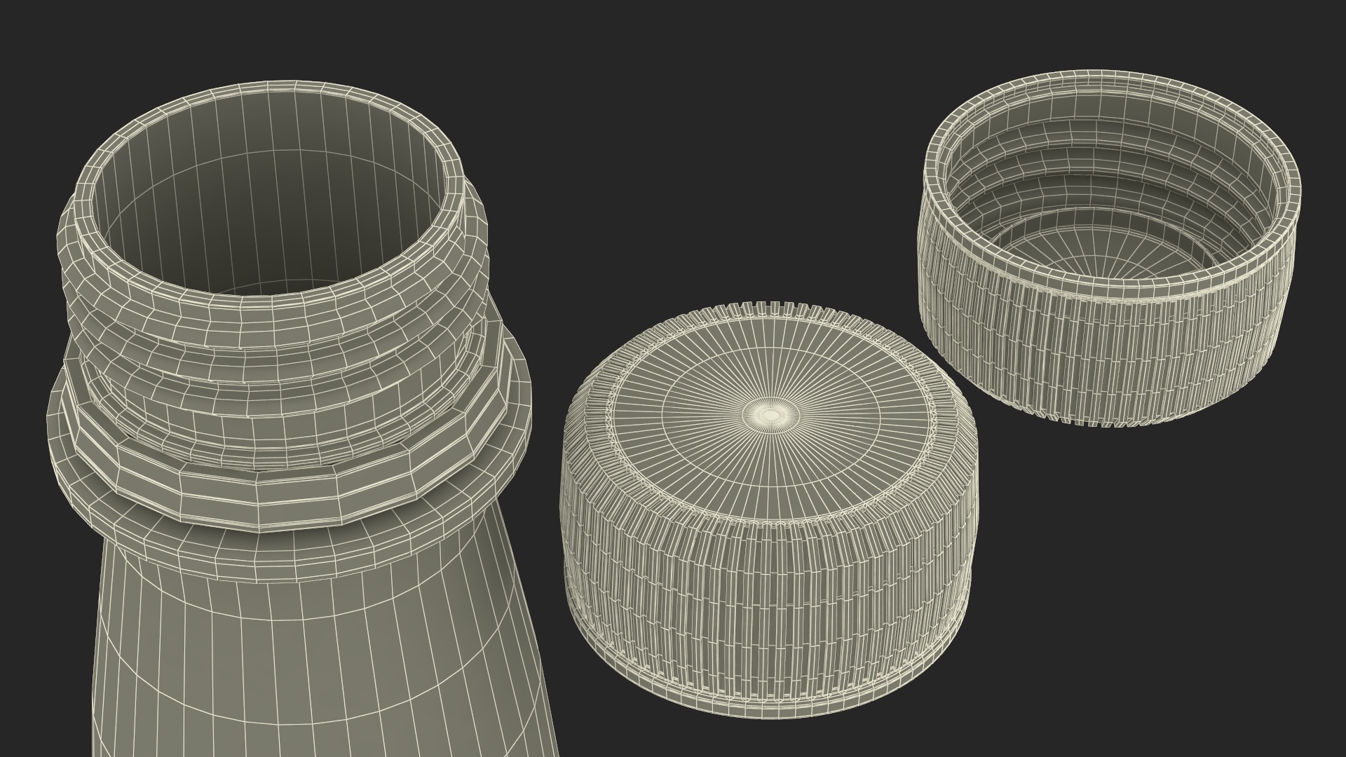 Small Plastic White Water Bottle 3D