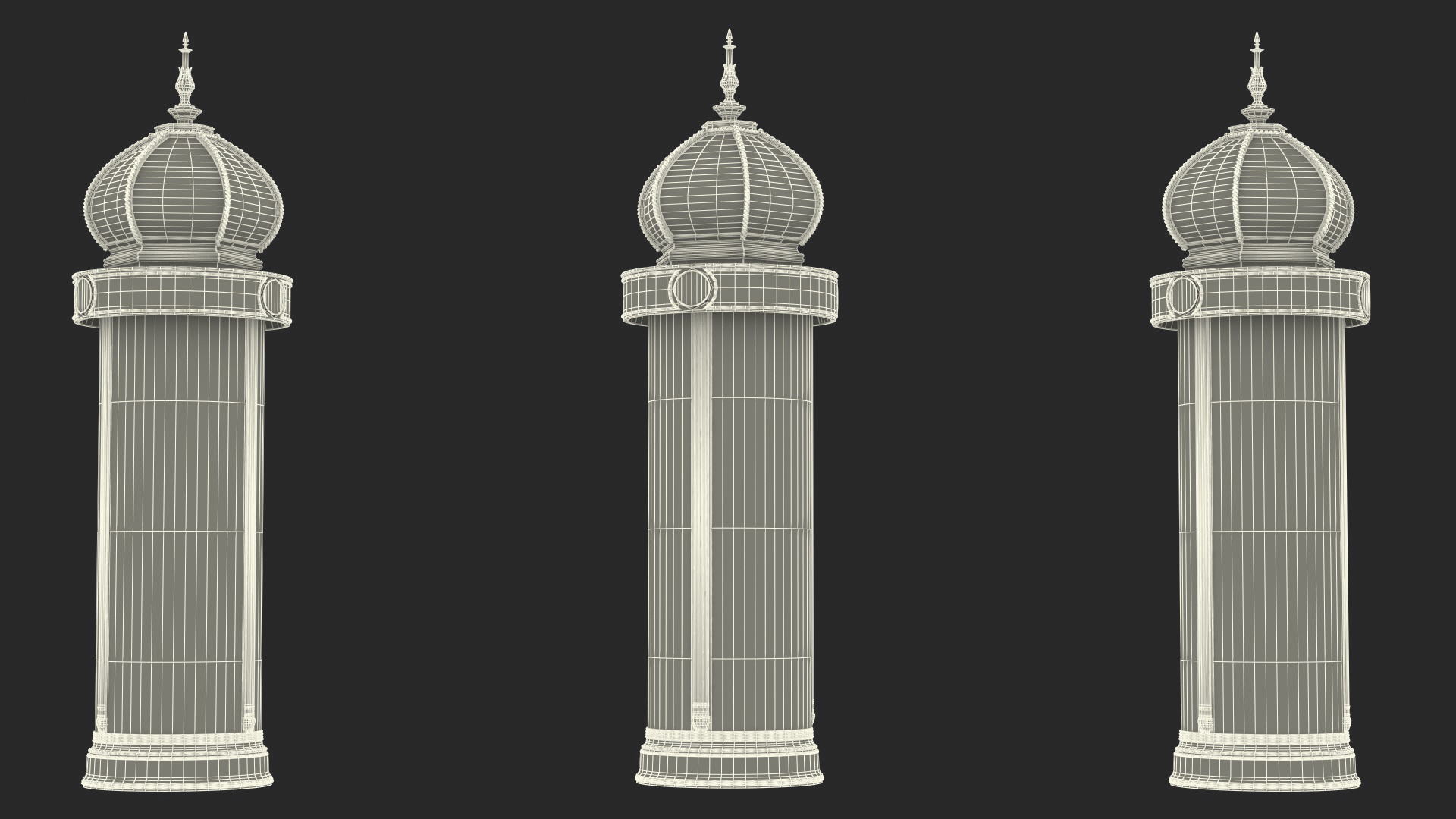 3D Advertising Column model