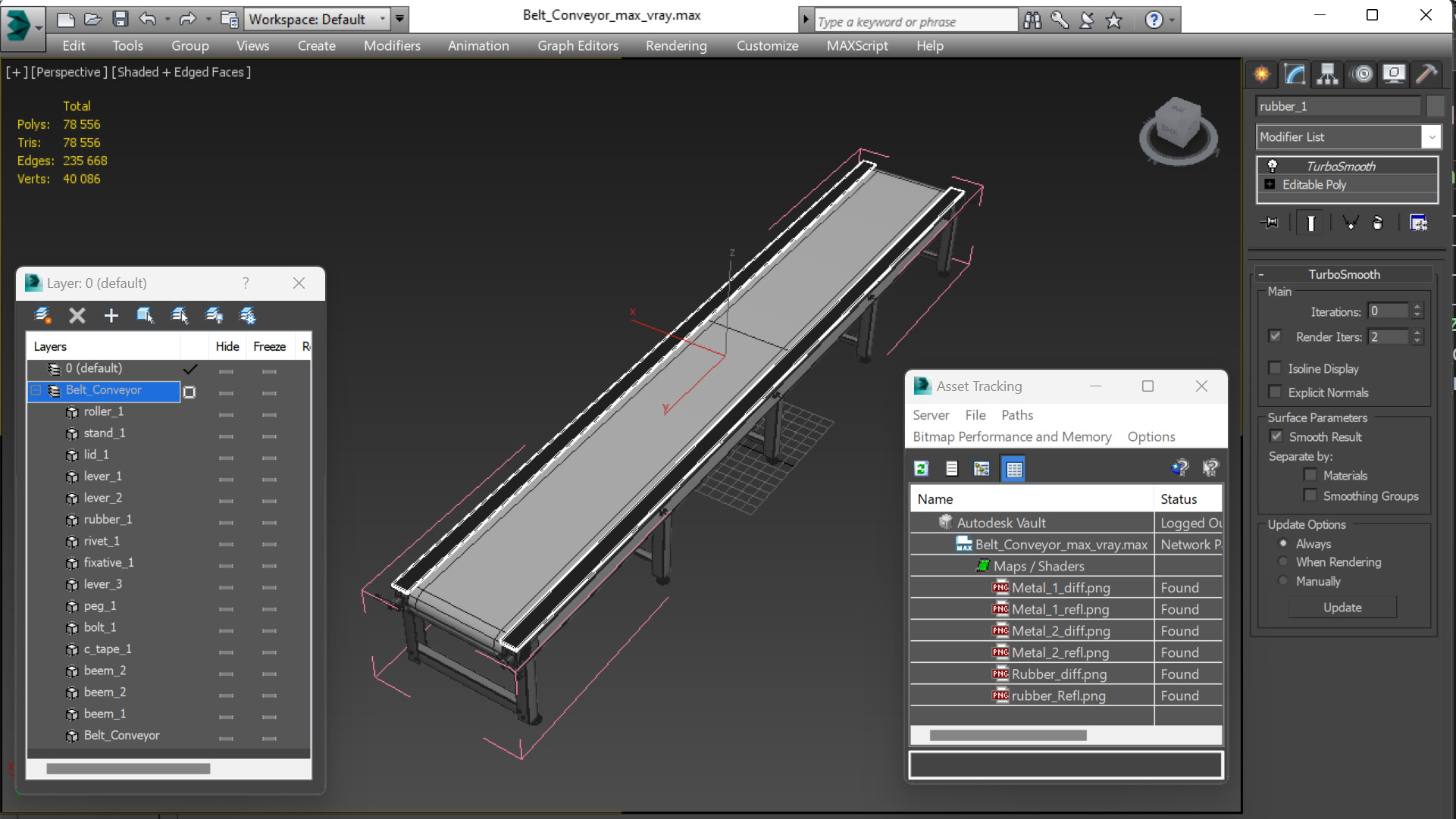 3D Belt Conveyor model