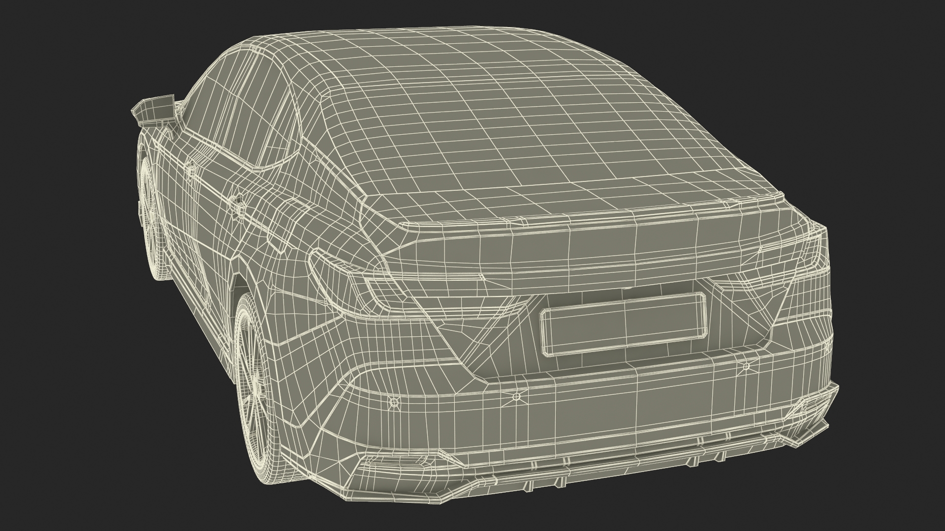 3D 2025 Sedan White