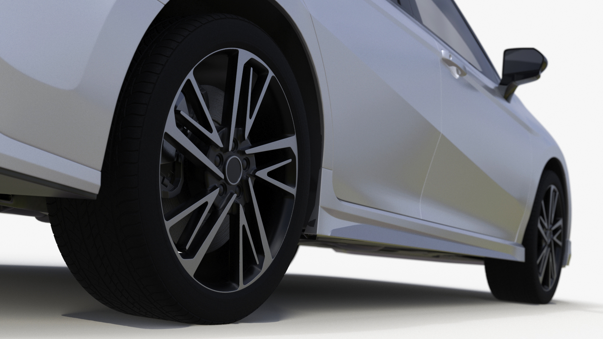 3D 2025 Sedan White