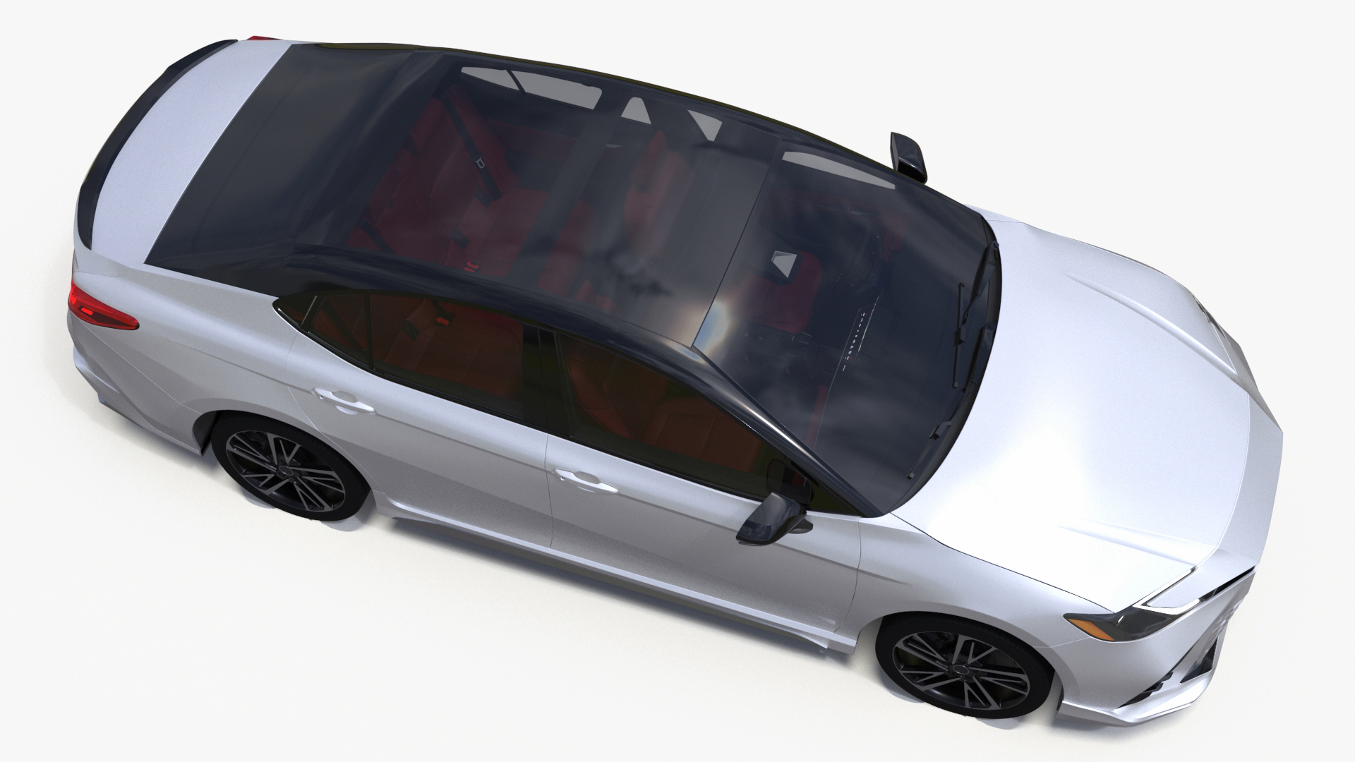 3D 2025 Sedan White