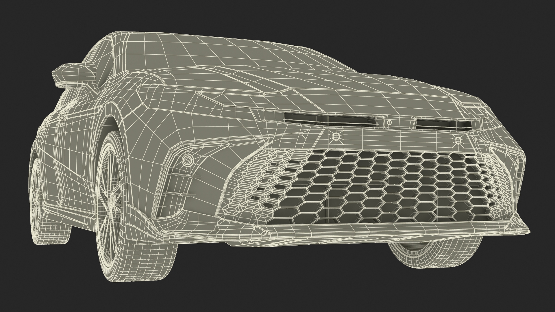 3D 2025 Sedan White