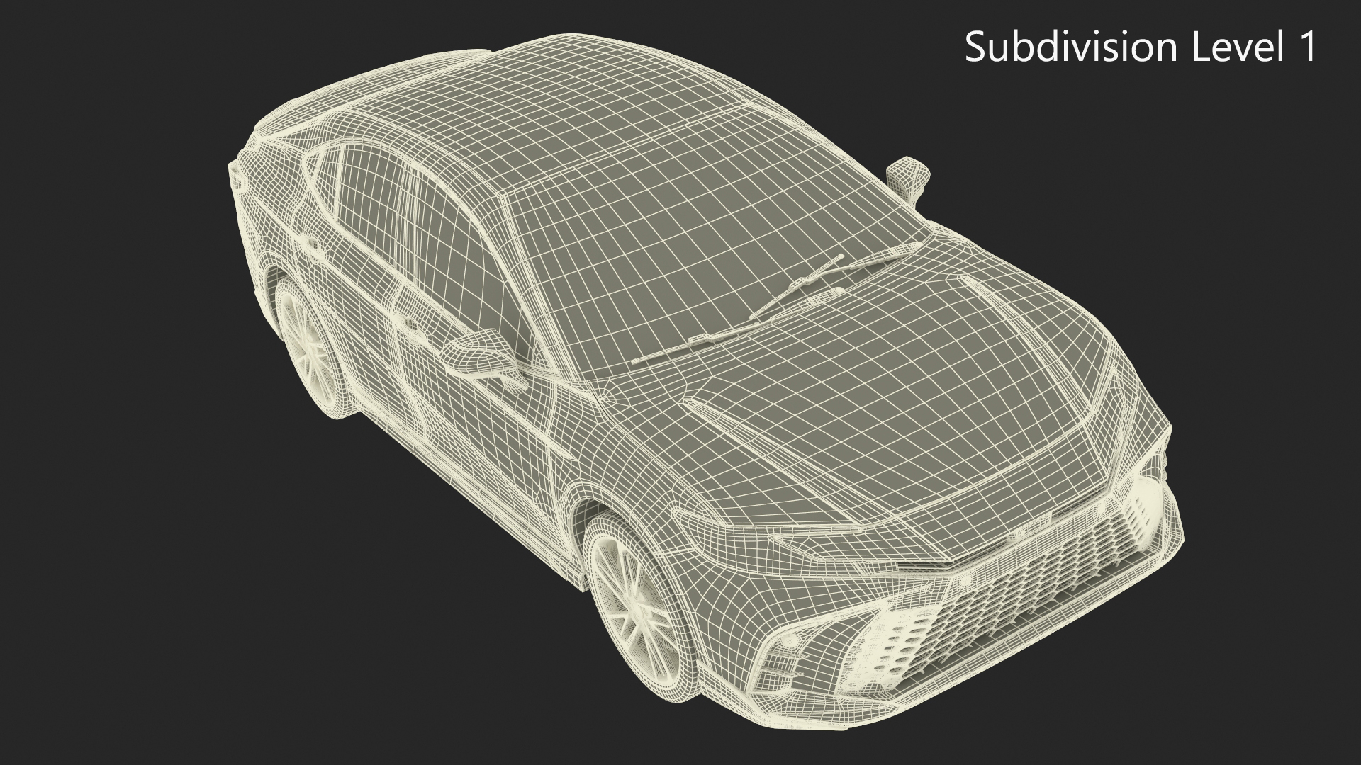 3D 2025 Sedan White