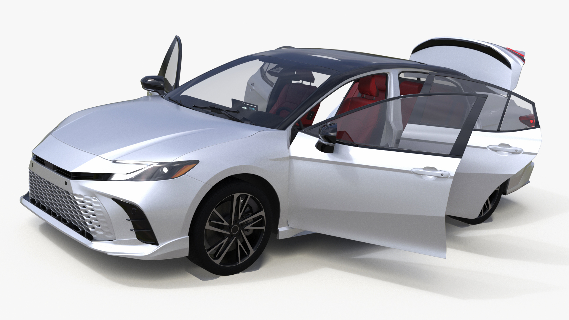3D 2025 Sedan White