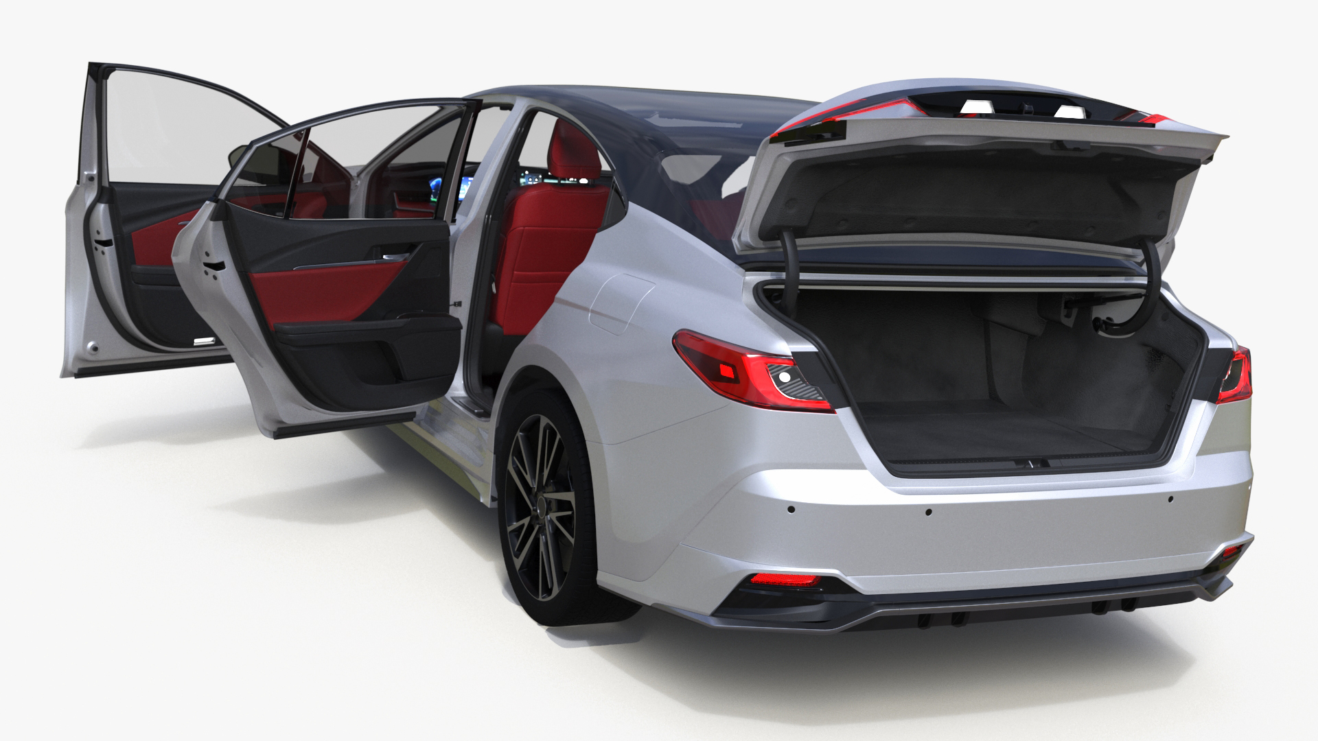 3D 2025 Sedan White