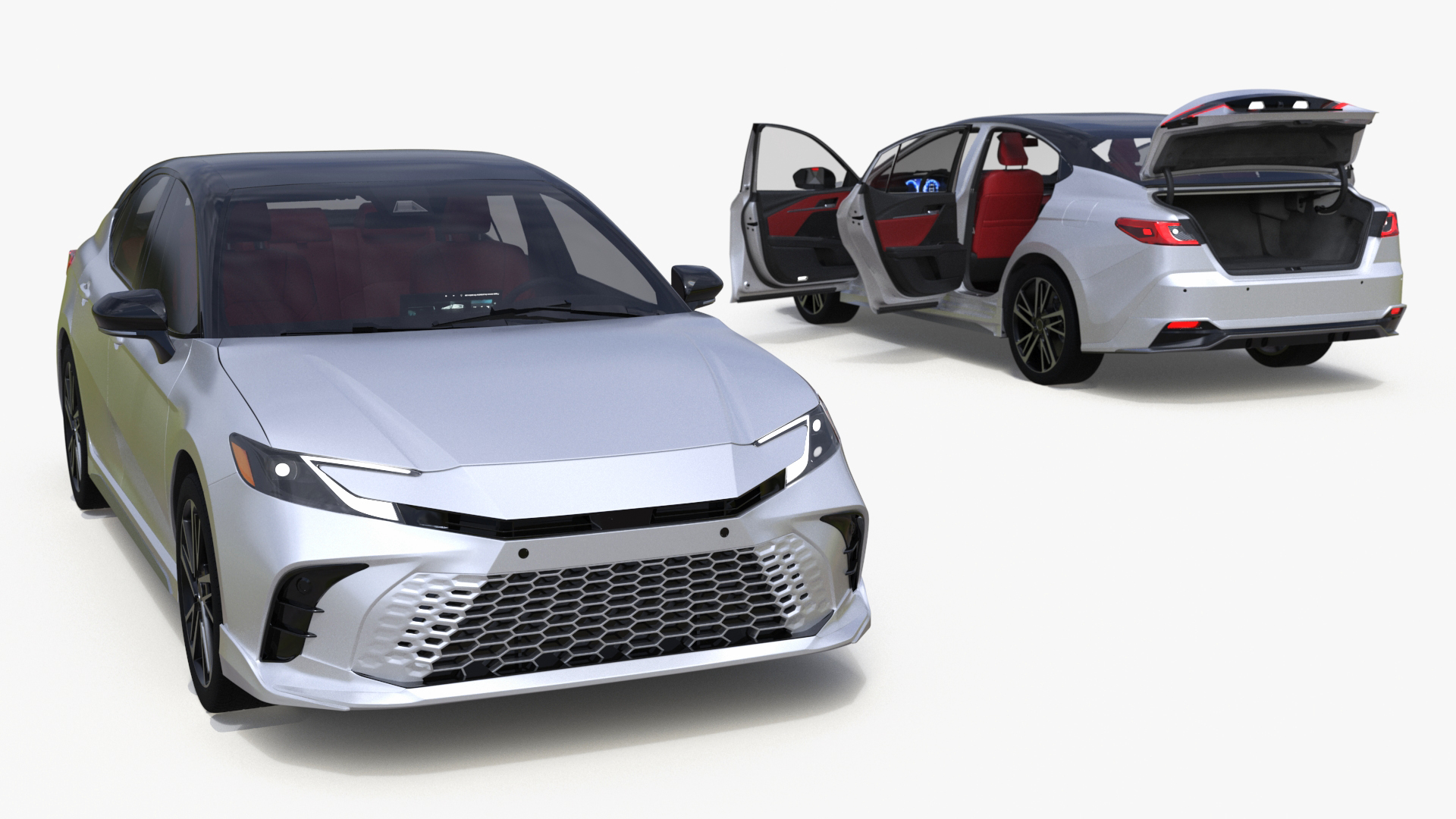 3D 2025 Sedan White