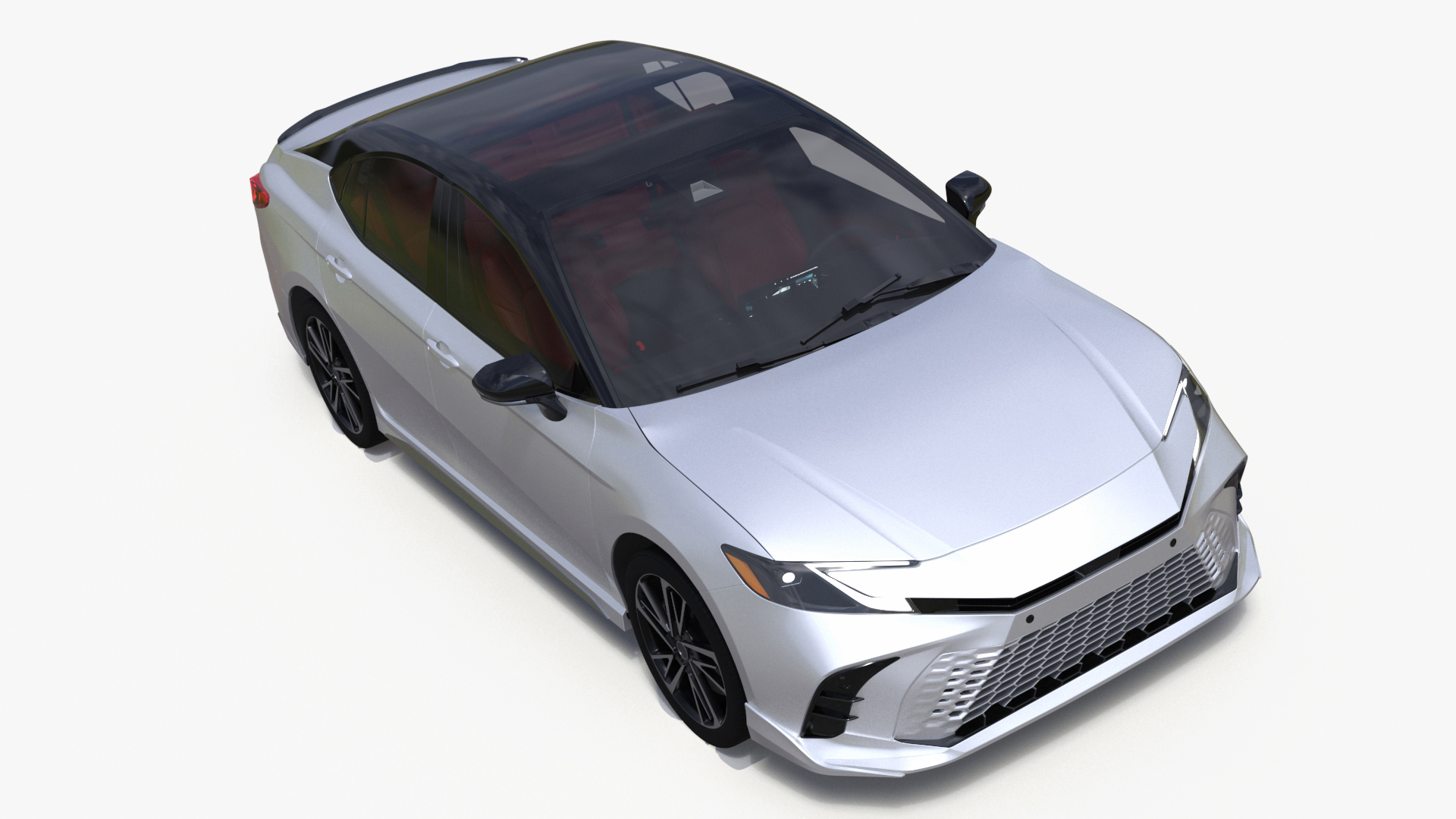 3D 2025 Sedan White