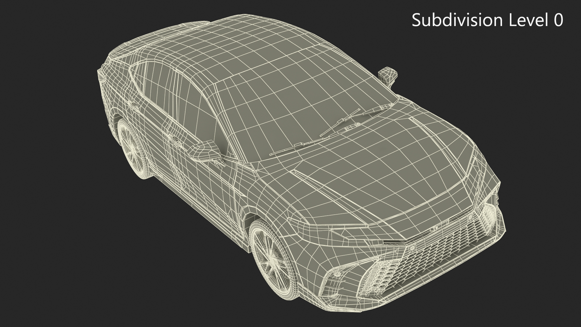 3D 2025 Sedan White