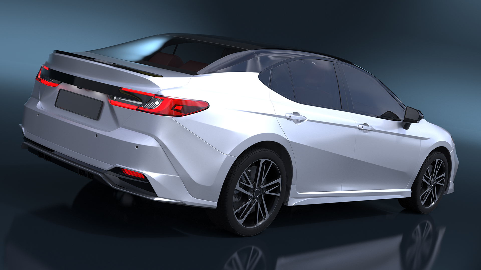 3D 2025 Sedan White