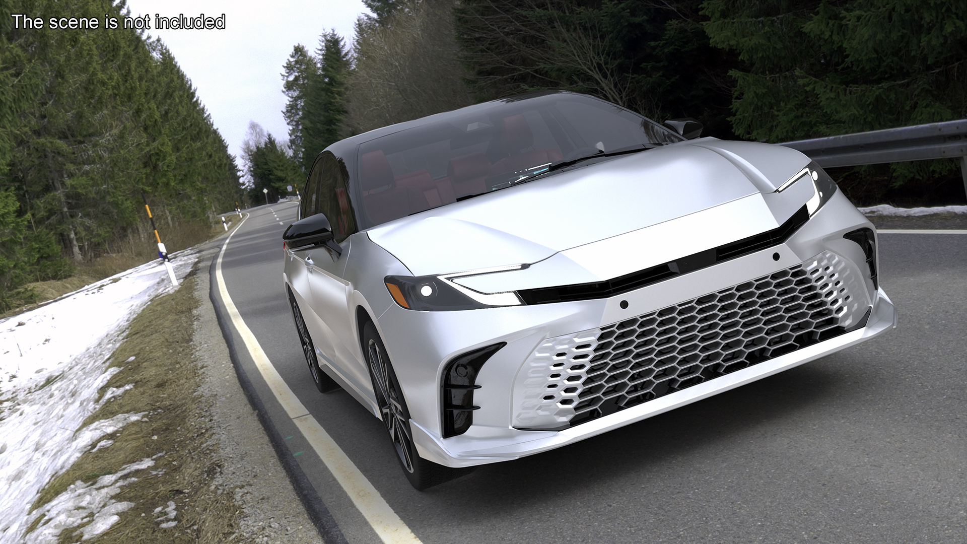 3D 2025 Sedan White