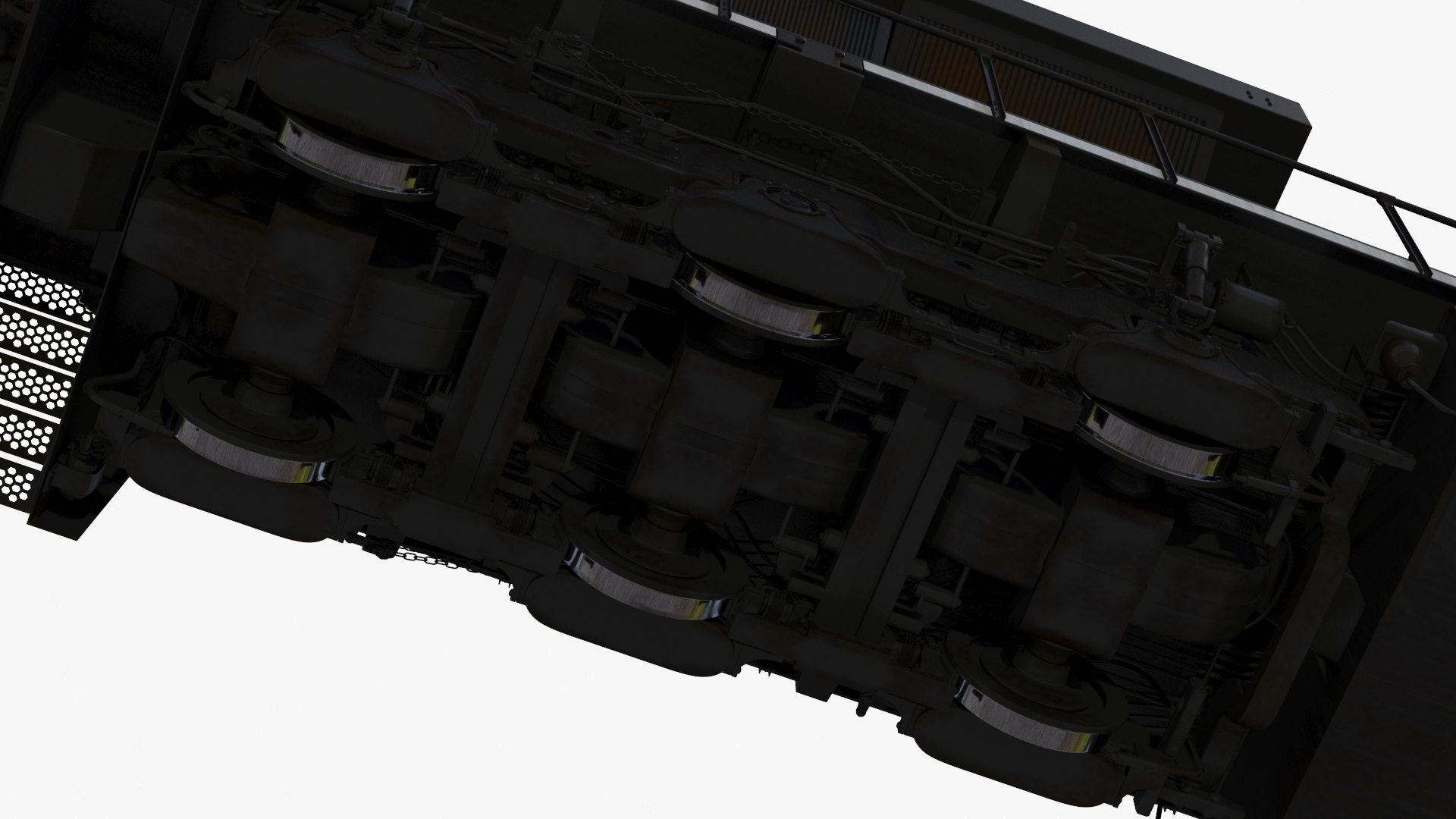 3D Locomotive with Car Transporter Loaded model