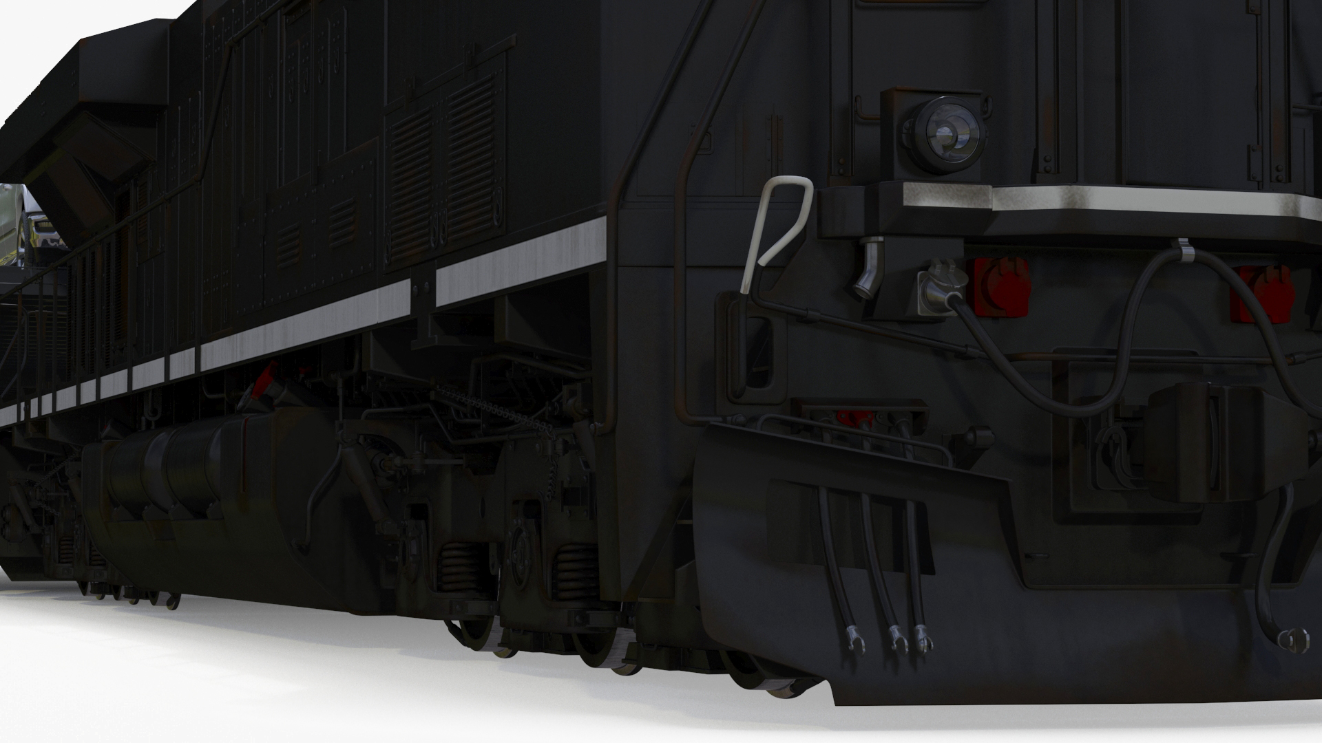 3D Locomotive with Car Transporter Loaded model
