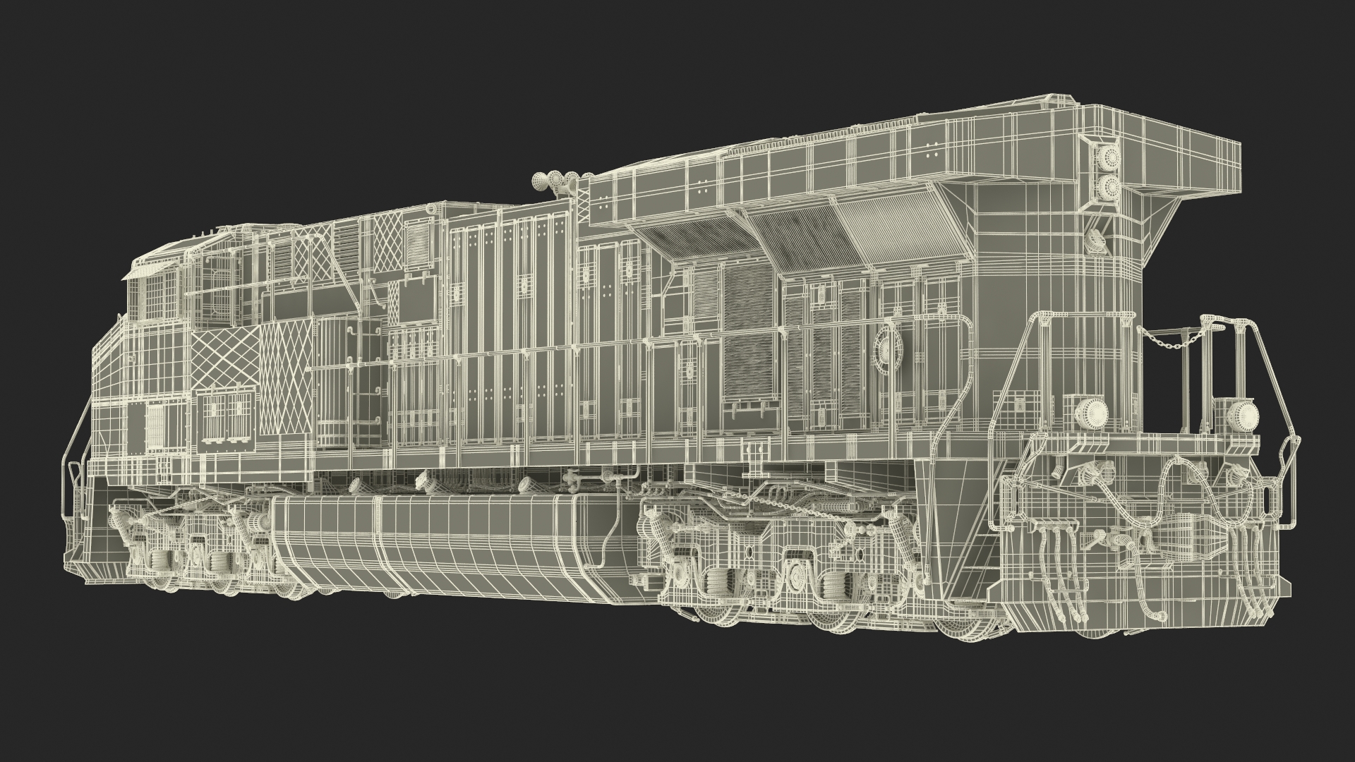 3D Locomotive with Car Transporter Loaded model